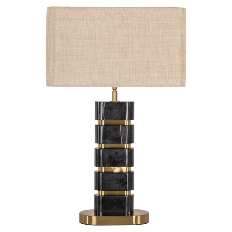 Richmond Interiors Tischlampe Levina inkl. Lampenschirm (Black/gold) Tischlampe Richmond Interiors