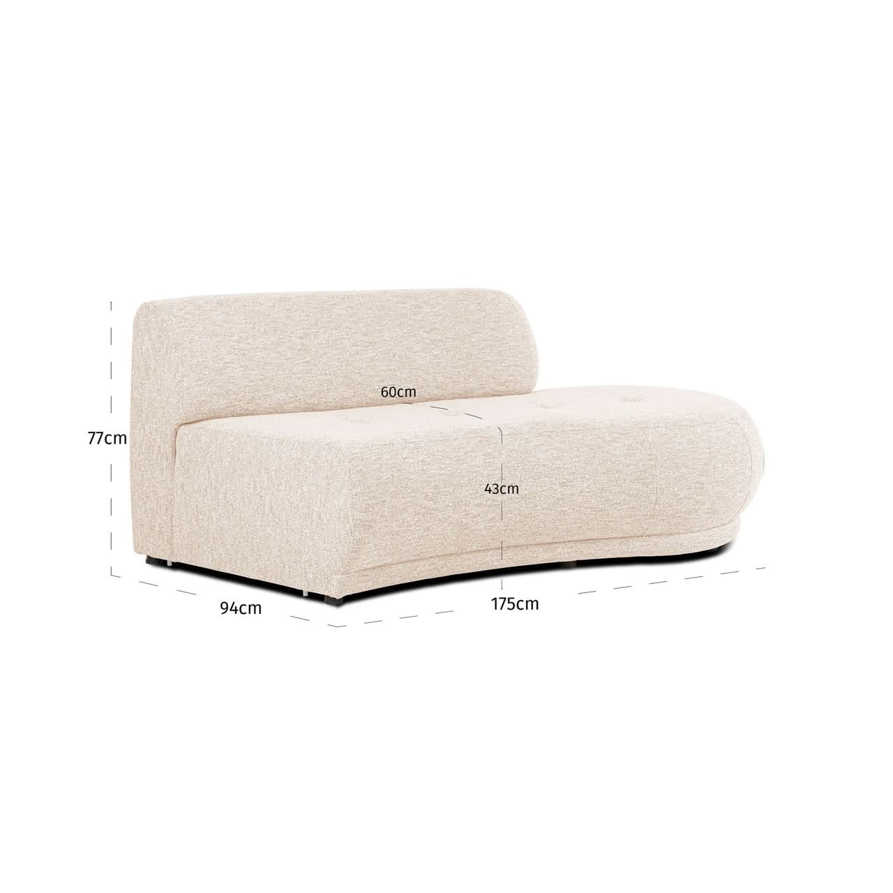 Richmond Interiors Sofa Albina – Ottomane rechts, individuell konfigurierbar Modul-Sofa Richmond Interiors