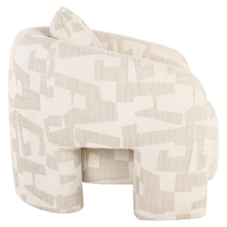 Richmond Interiors Loungesessel Tuscany – Beige Graffic Polstersessel Richmond Interiors