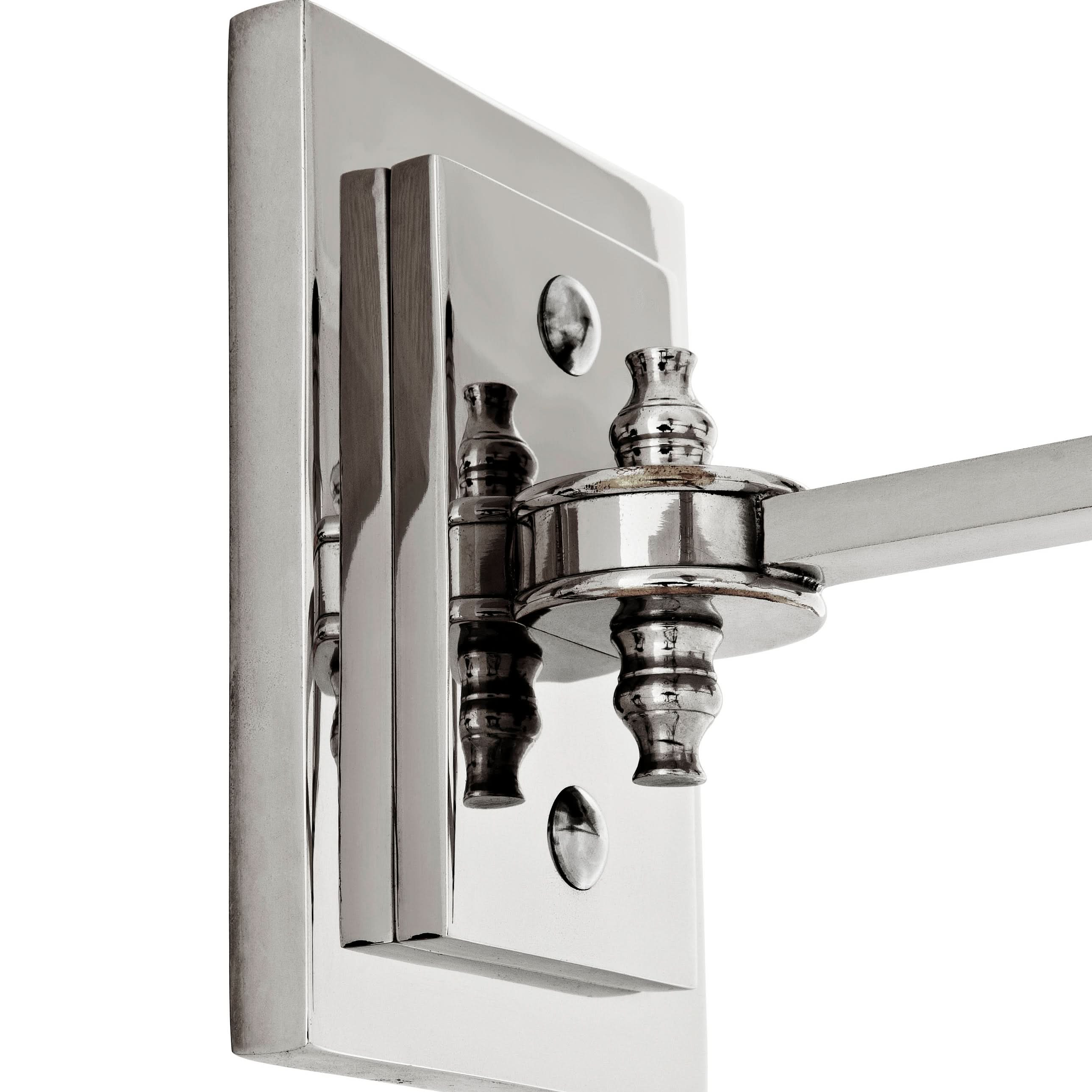 Eichholtz Wandleuchte Lexington Double – Nickel-Finish | Weiße plissierte Schirme Wandlampe Eichholtz