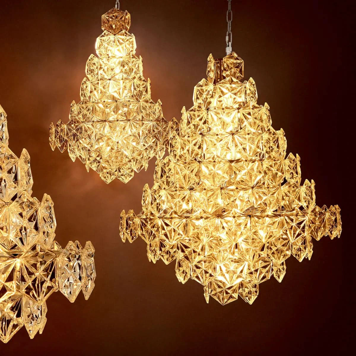 Eichholtz Kronleuchter Hermitage L – Clear Glass | Nickel Finish Kronleuchter Eichholtz