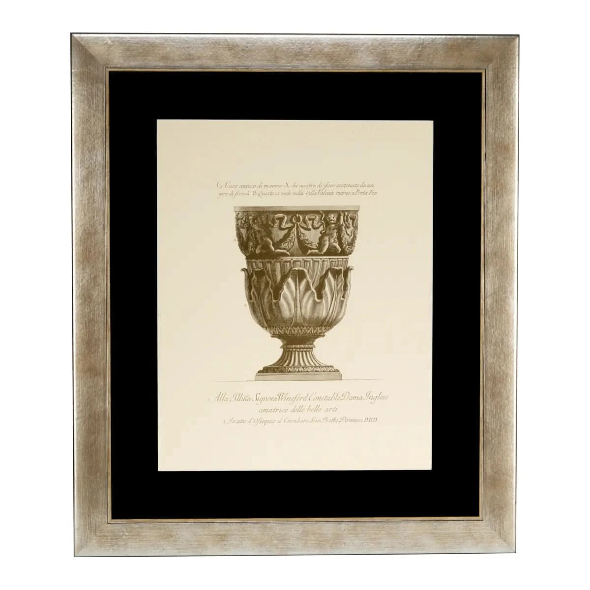 Eichholtz Prints Giovanni Battista – 4er Set in silberfarbenem Rahmen Wandbild Eichholtz