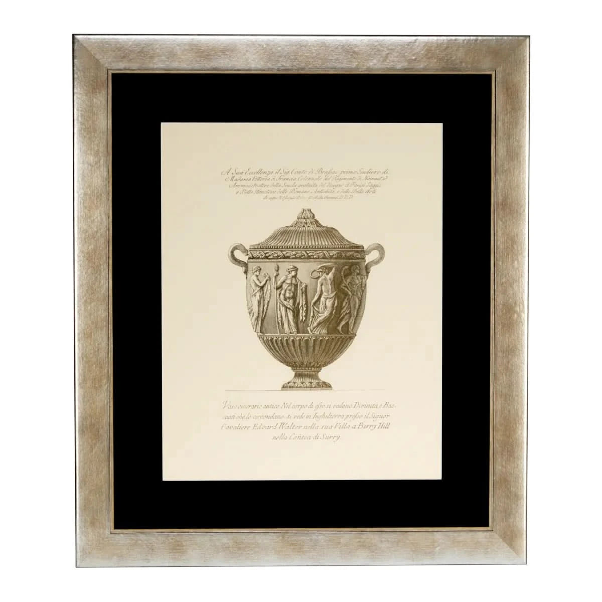 Eichholtz Prints Giovanni Battista – 4er Set in silberfarbenem Rahmen Wandbild Eichholtz