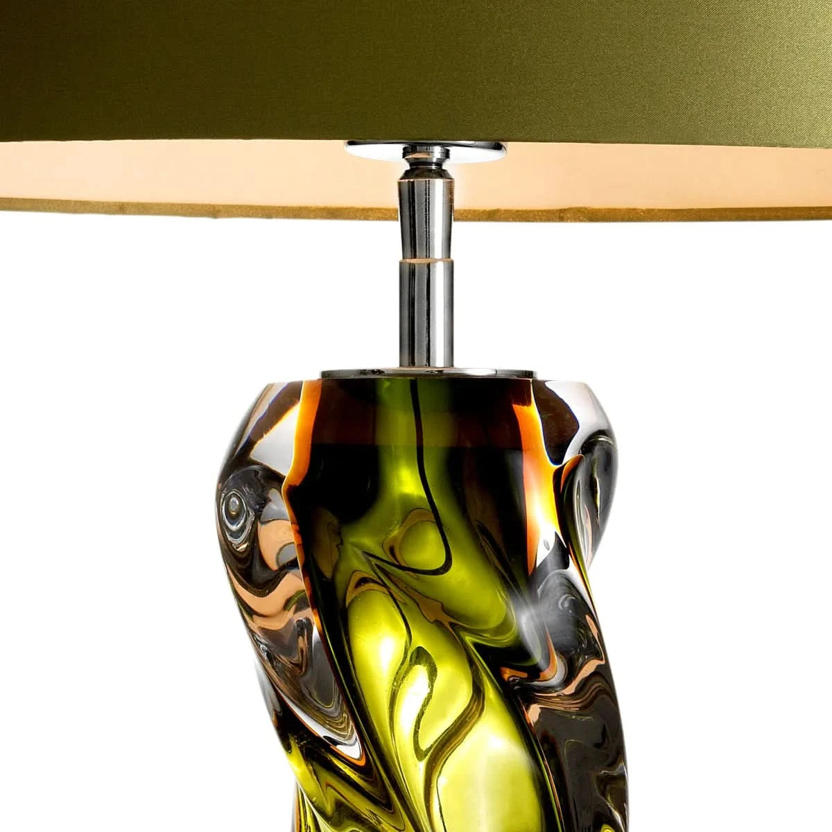 Eichholtz Tischlampe Carnegie – Grünes Glas & französische Verkabelung Tischlampe Eichholtz