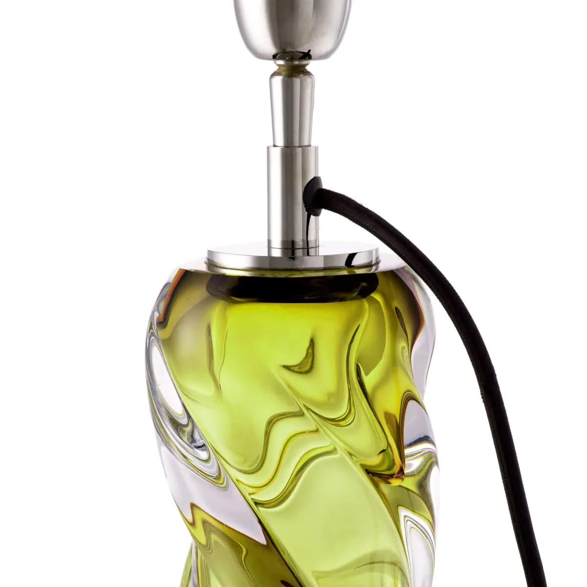 Eichholtz Tischlampe Carnegie – Grünes Glas & französische Verkabelung Tischlampe Eichholtz