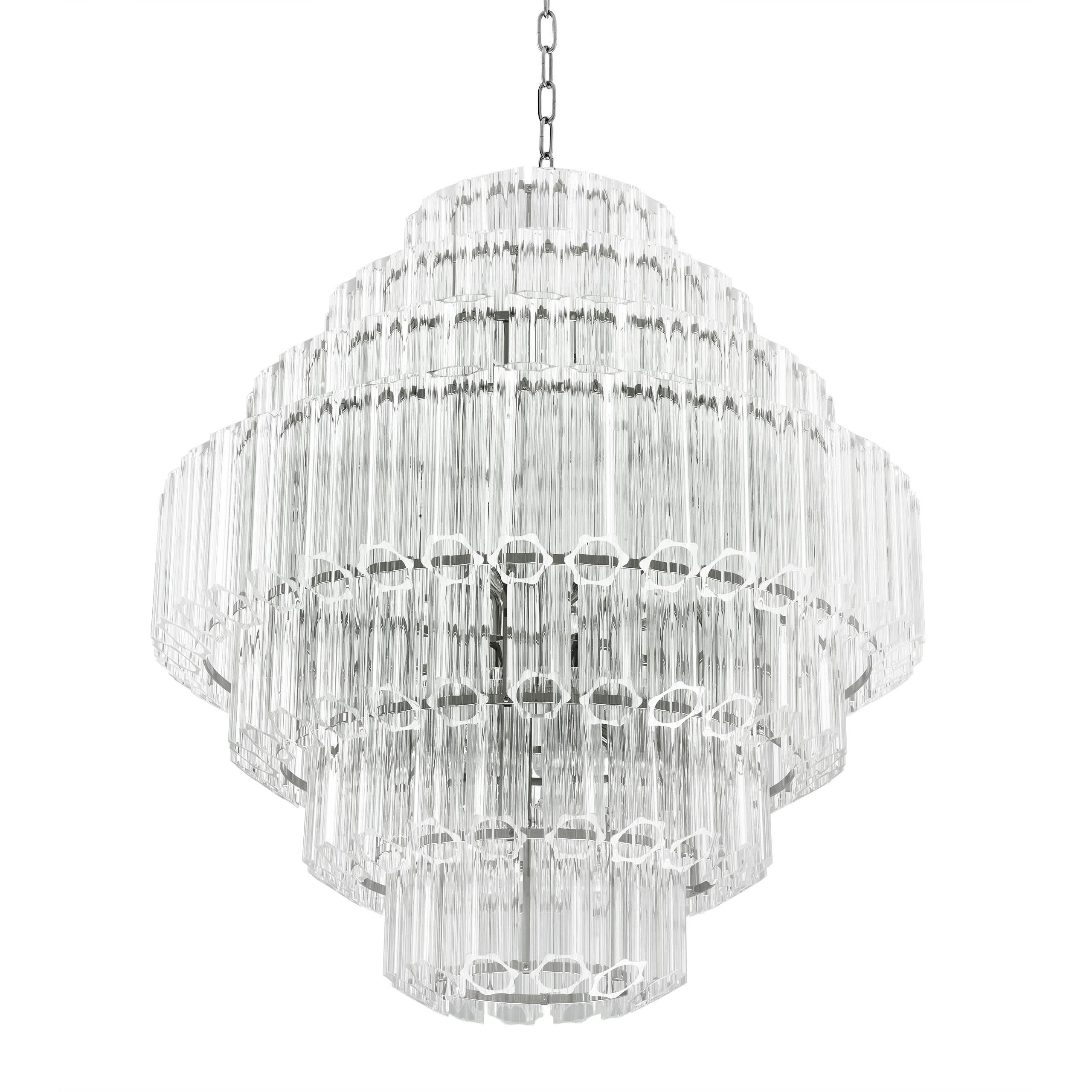 Eichholtz Kronleuchter Vittoria L – Klarglas | Nickel-Finish Kronleuchter Eichholtz