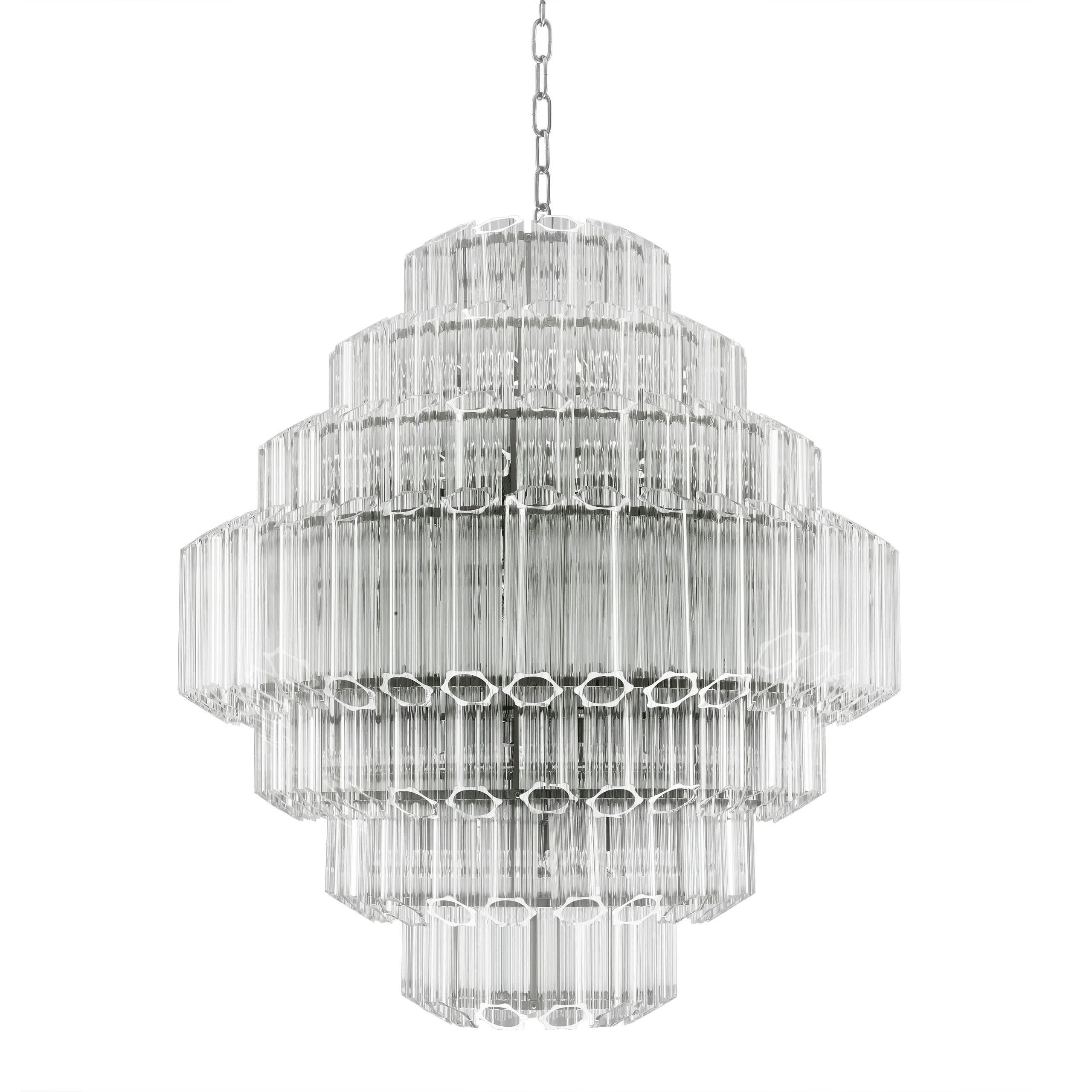 Eichholtz Kronleuchter Vittoria L – Klarglas | Nickel-Finish Kronleuchter Eichholtz