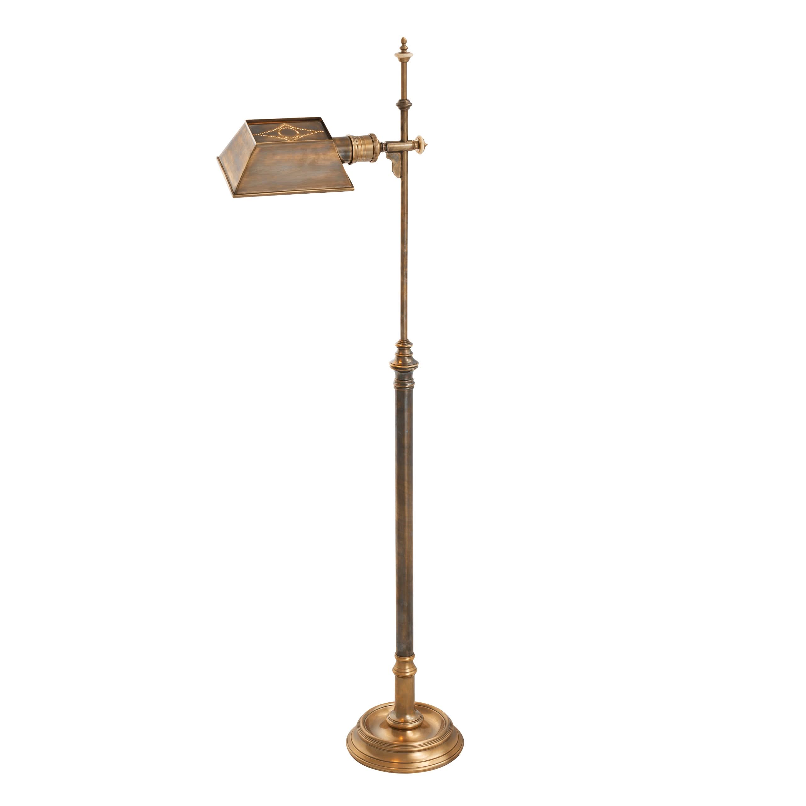 Eichholtz Stehleuchte Charlene – Vintage-Messing-Finish | Französische Verkabelung Stehlampe Eichholtz