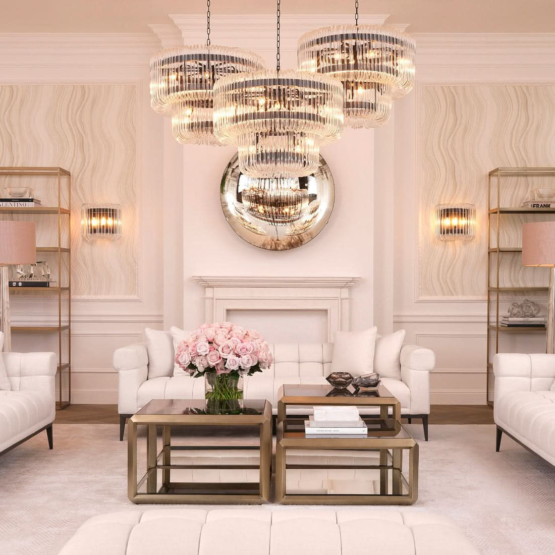 Eichholtz Kronleuchter Sutton House – Bronze-Finish | Klarglas Kronleuchter Eichholtz