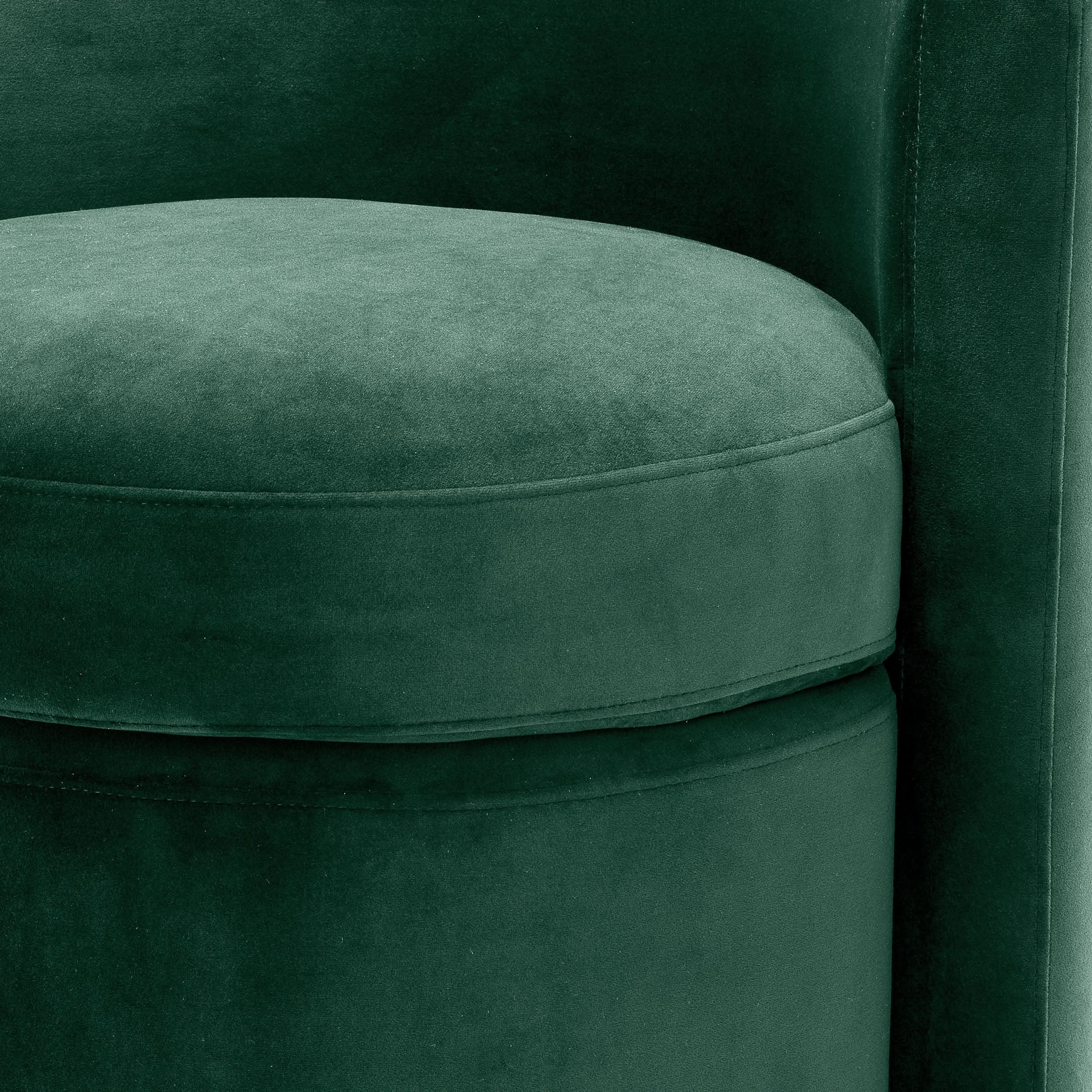 Eichholtz Hocker Arcadia – Roche Dunkelgrün Samt Polsterhocker Eichholtz