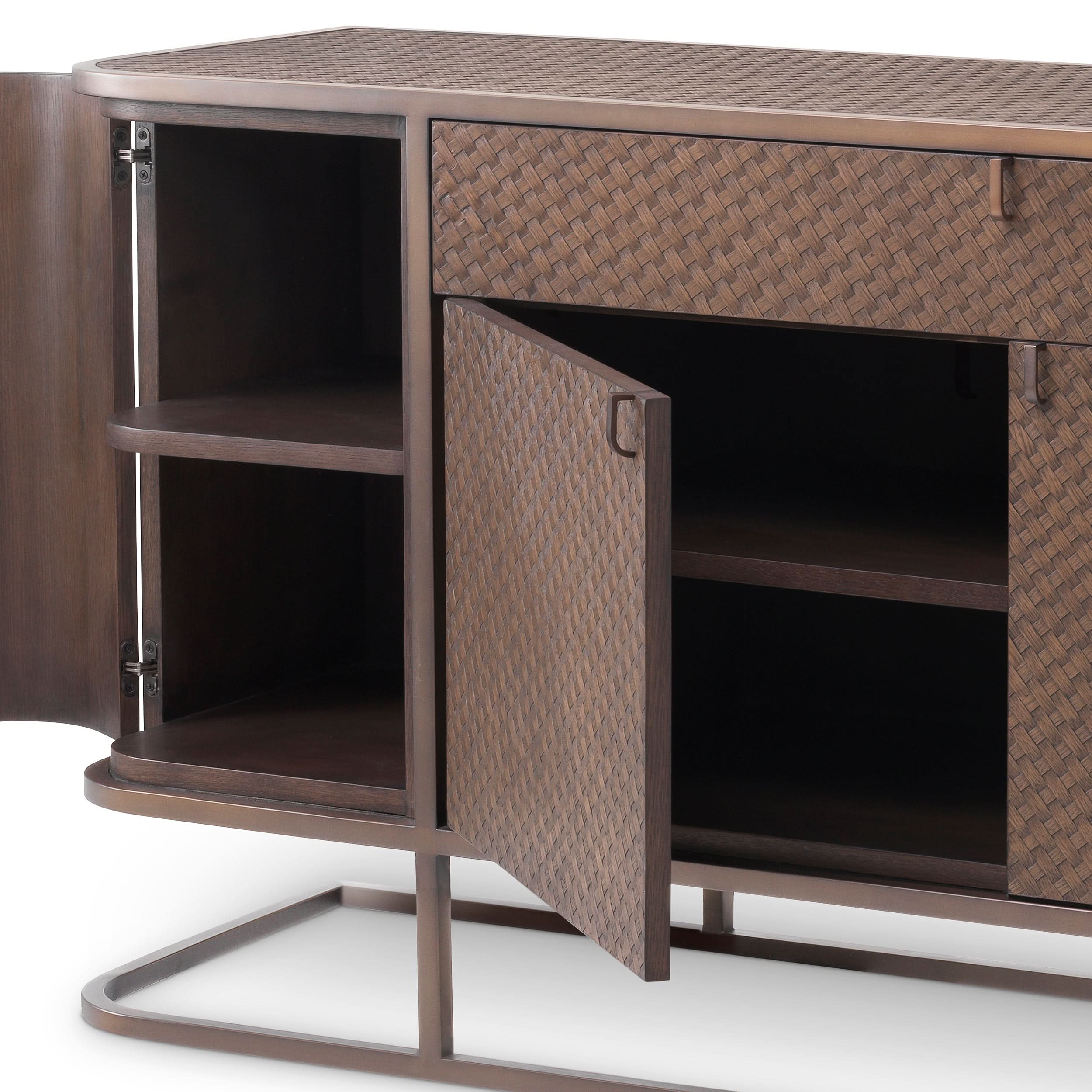 Eichholtz Kommode Napa Valley - Woven Oak Veneer Sideboard Eichholtz