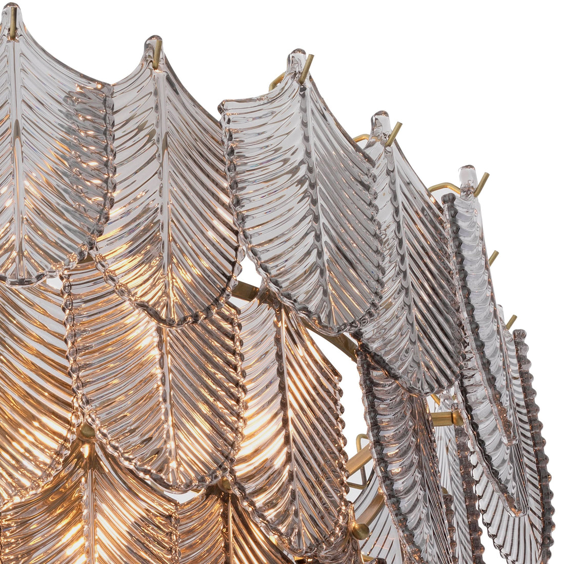 Eichholtz Kronleuchter Verbier S – Hell gebürstetes Messing | Rauchglas Kronleuchter Eichholtz