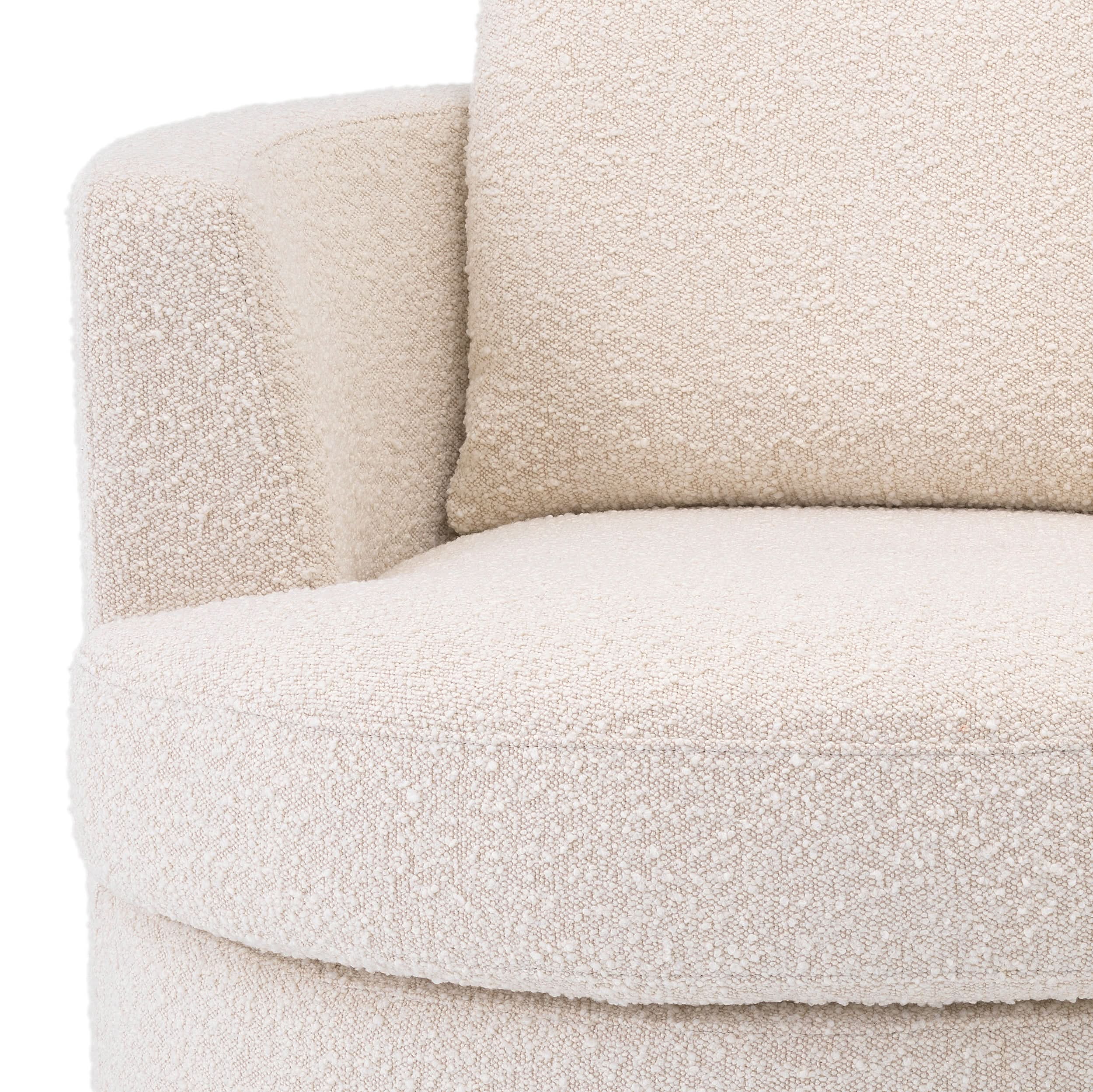 Eichholtz Drehsessel Felix – Bouclé Creme | Drehfunktion Drehsessel Eichholtz