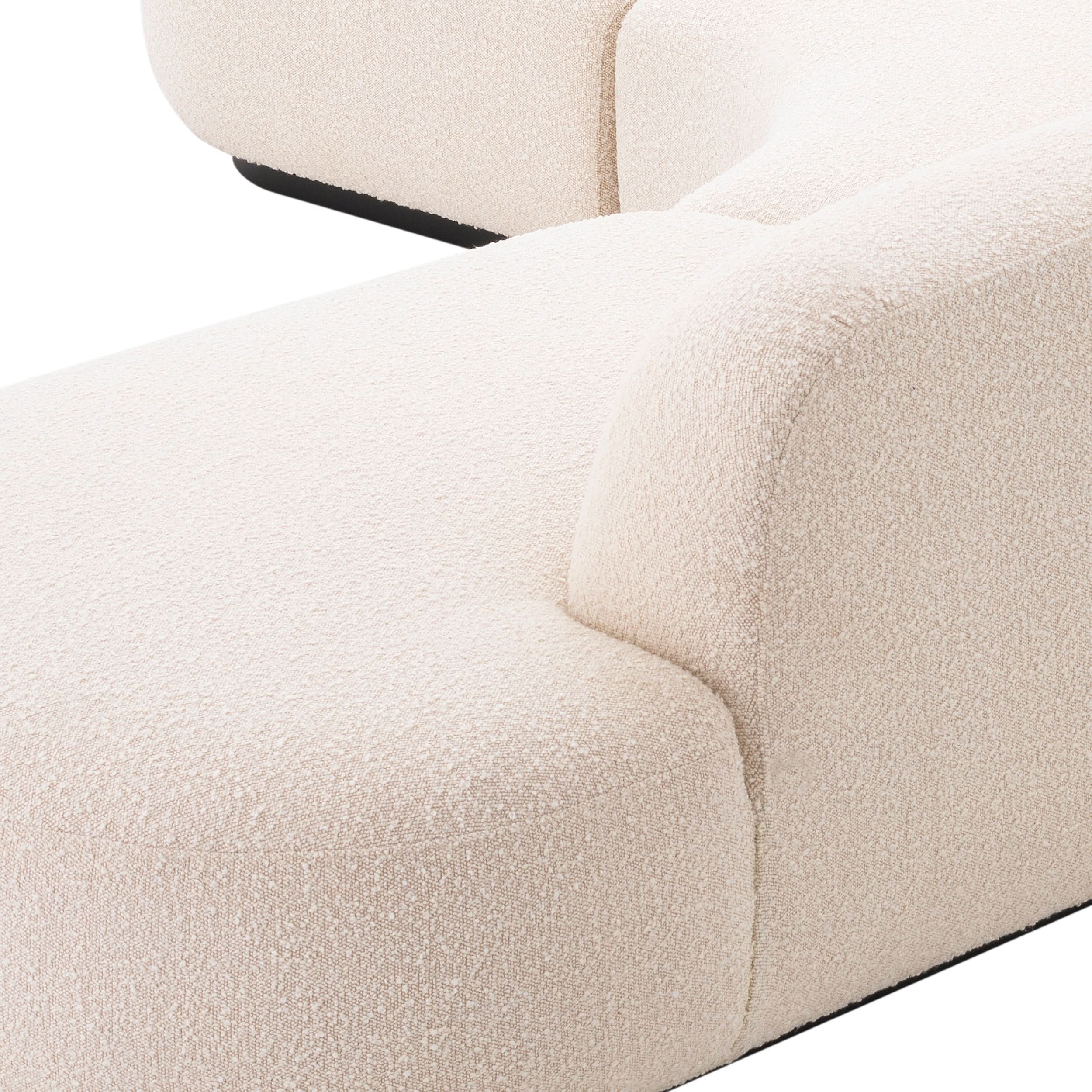 Eichholtz Sofa Björn L - Bouclé Creme Sofa rund Eichholtz