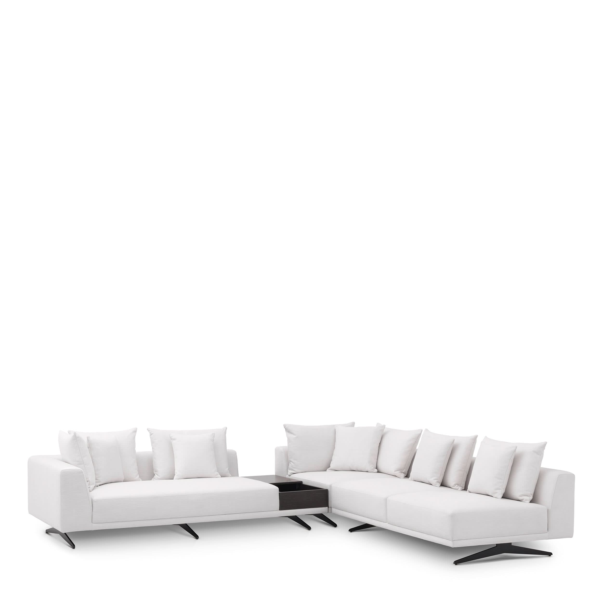 Eichholtz Sofa Endless – Avalon White | Schwarze Füße 5-Sitzer Sofa Eichholtz