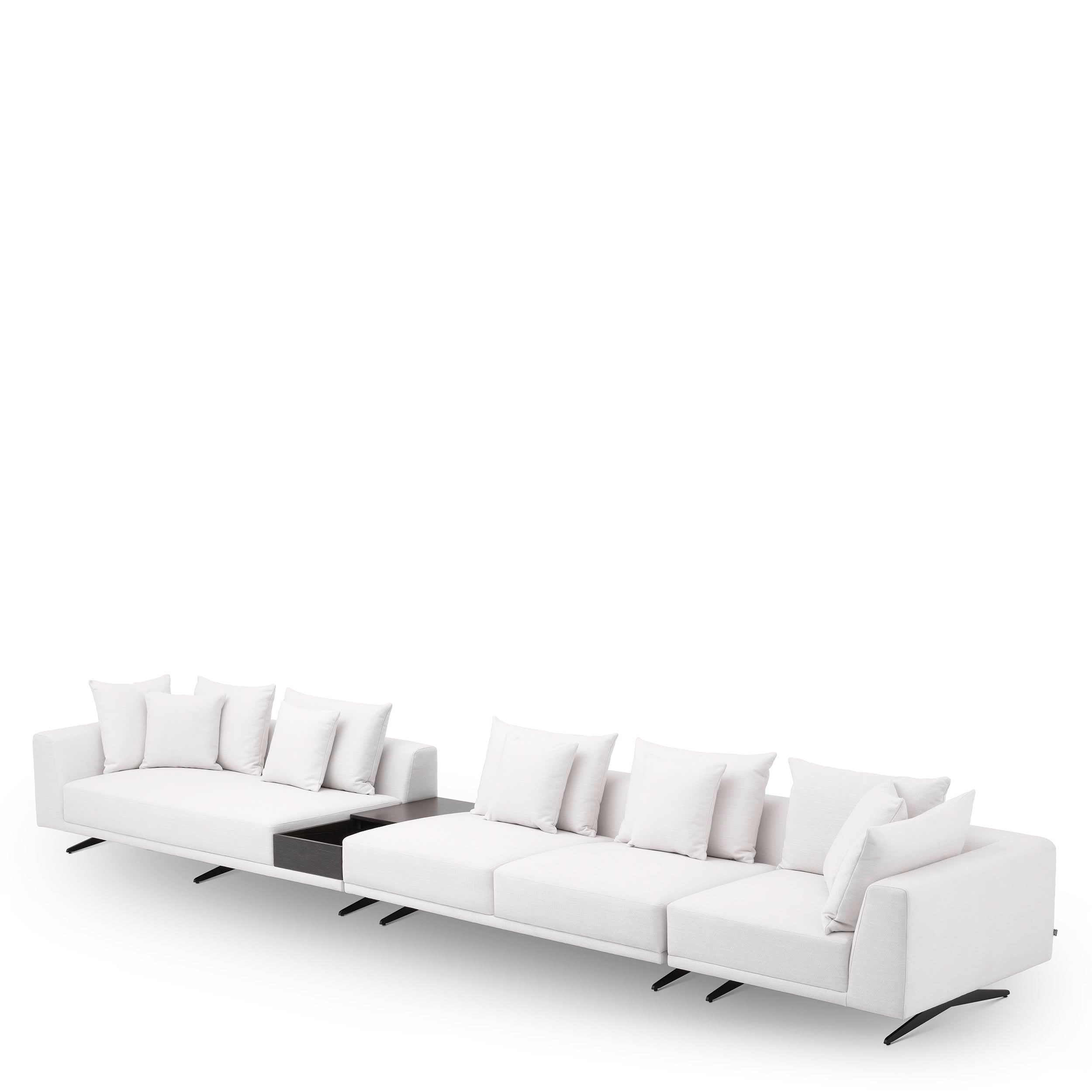 Eichholtz Sofa Endless – Avalon White | Schwarze Füße 5-Sitzer Sofa Eichholtz