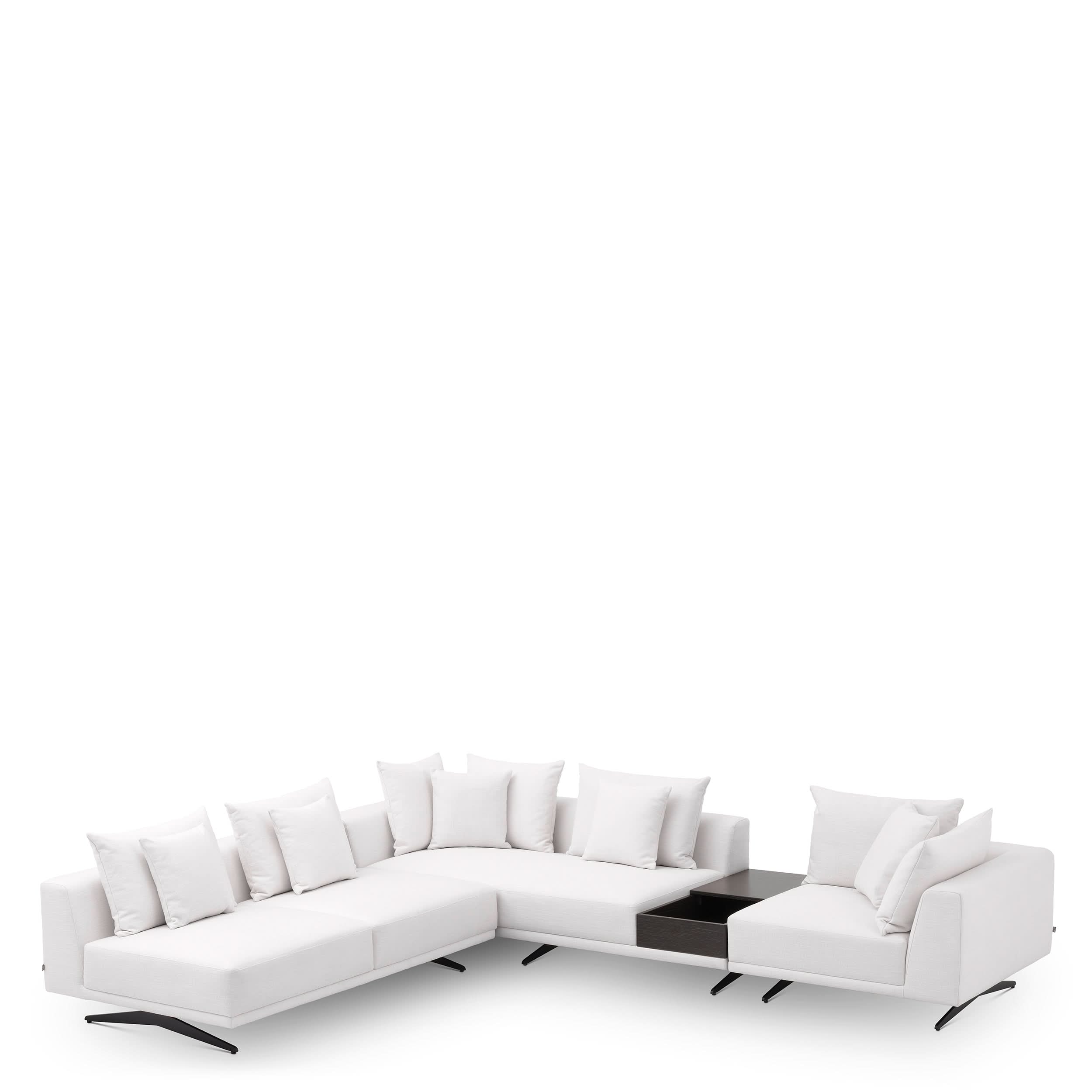 Eichholtz Sofa Endless – Avalon White | Schwarze Füße 5-Sitzer Sofa Eichholtz
