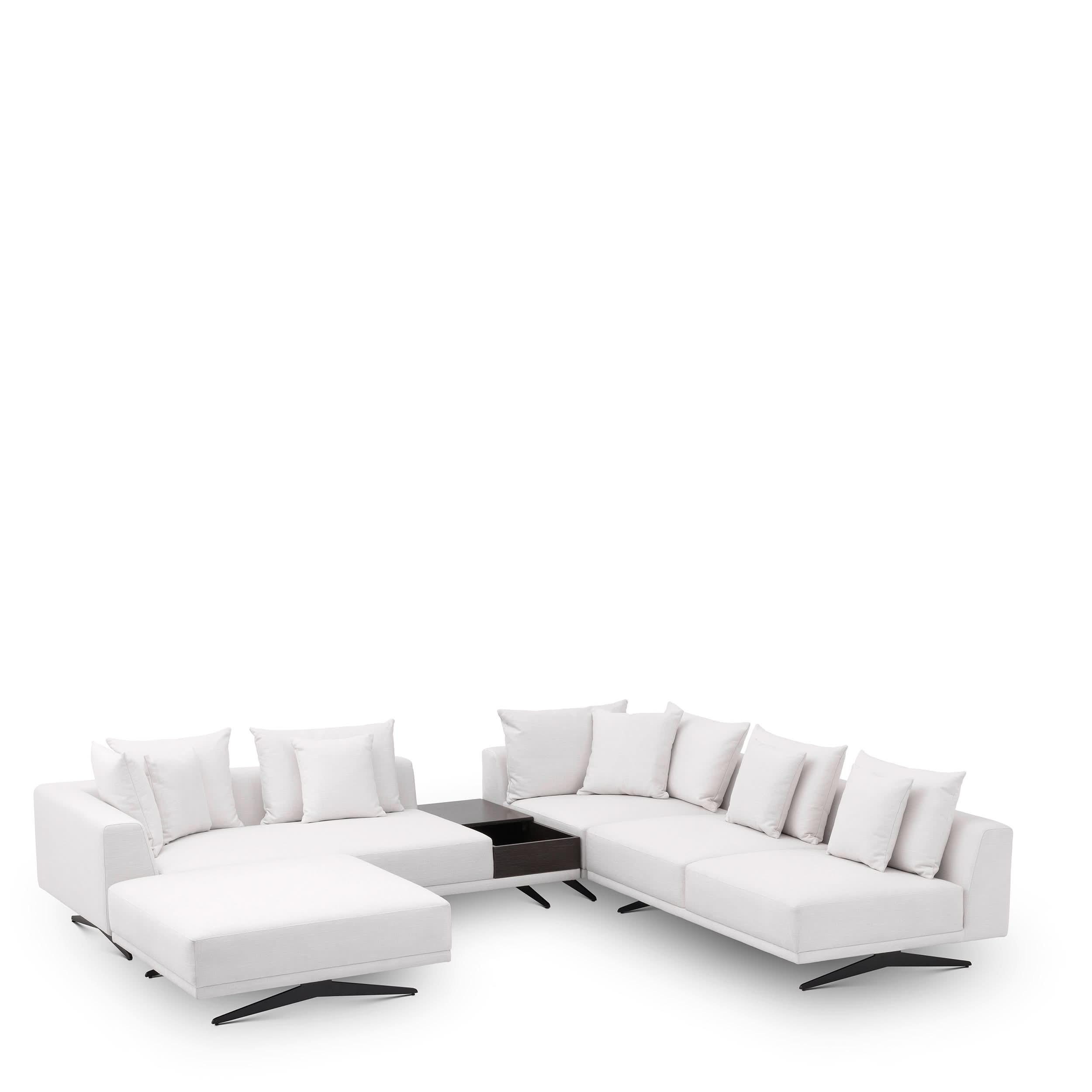 Eichholtz Sofa Endless – Avalon White | Schwarze Füße 5-Sitzer Sofa Eichholtz