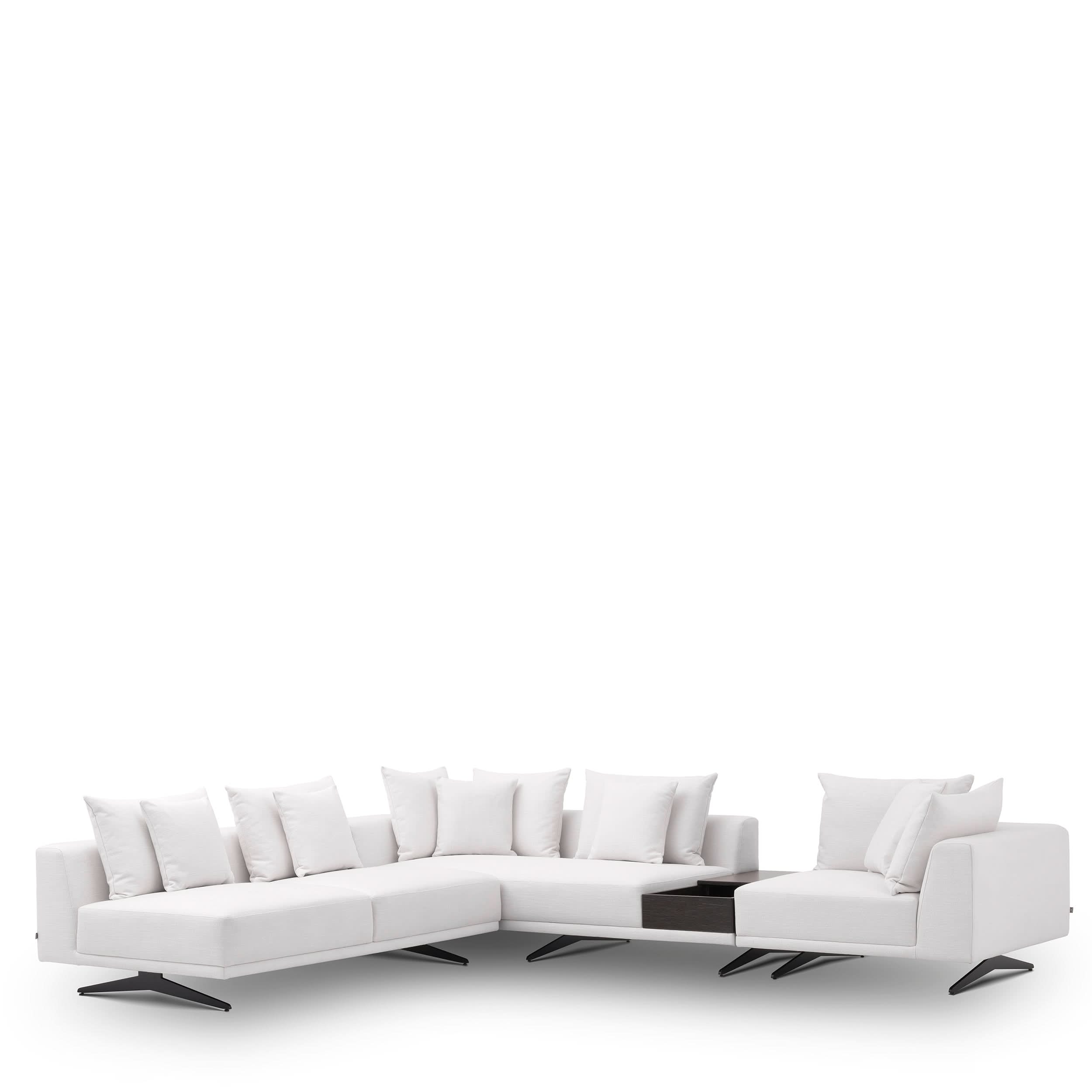 Eichholtz Sofa Endless – Avalon White | Schwarze Füße 5-Sitzer Sofa Eichholtz