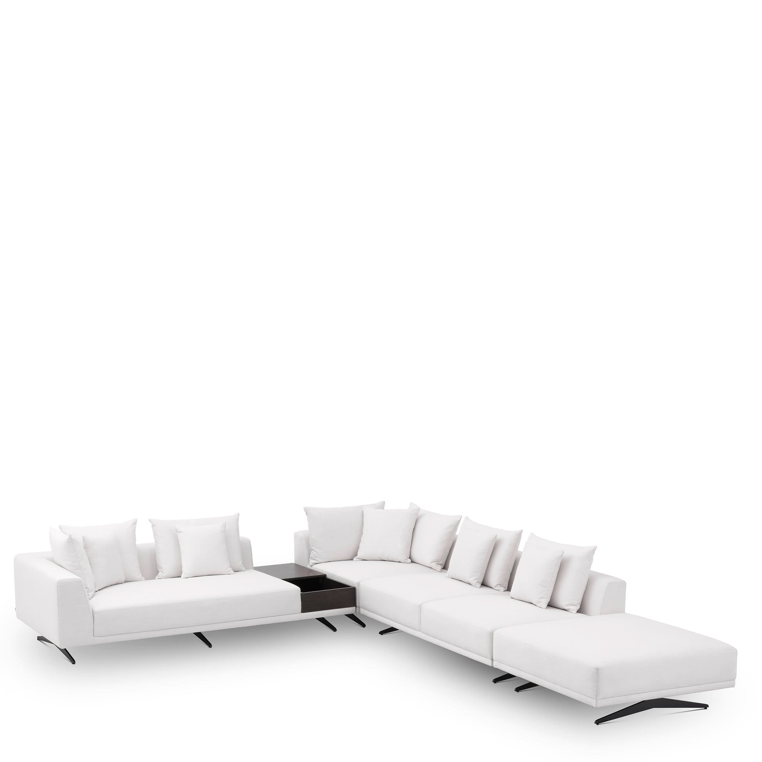 Eichholtz Sofa Endless – Avalon White | Schwarze Füße 5-Sitzer Sofa Eichholtz