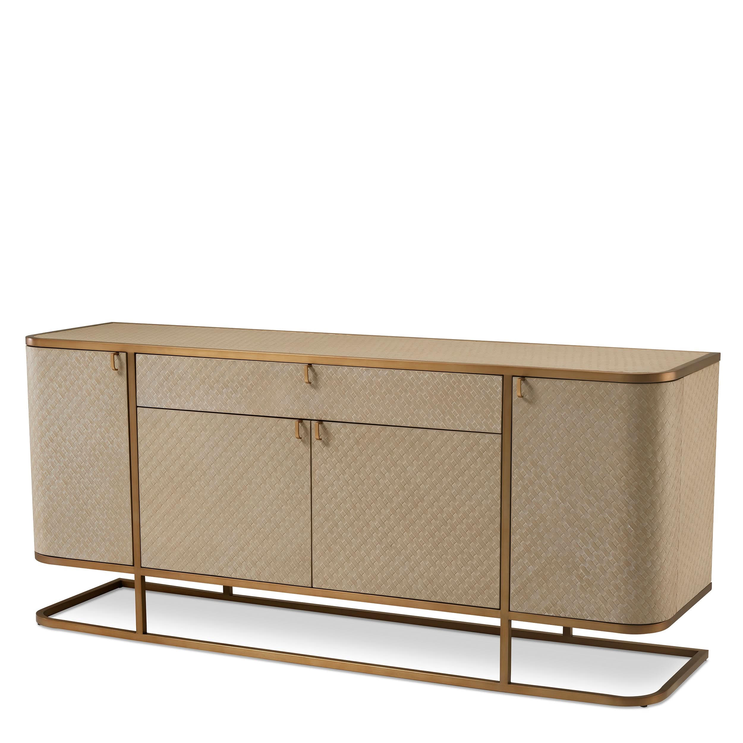 Eichholtz Kommode Napa Valley - Woven Washed Oak Veneer Sideboard Eichholtz