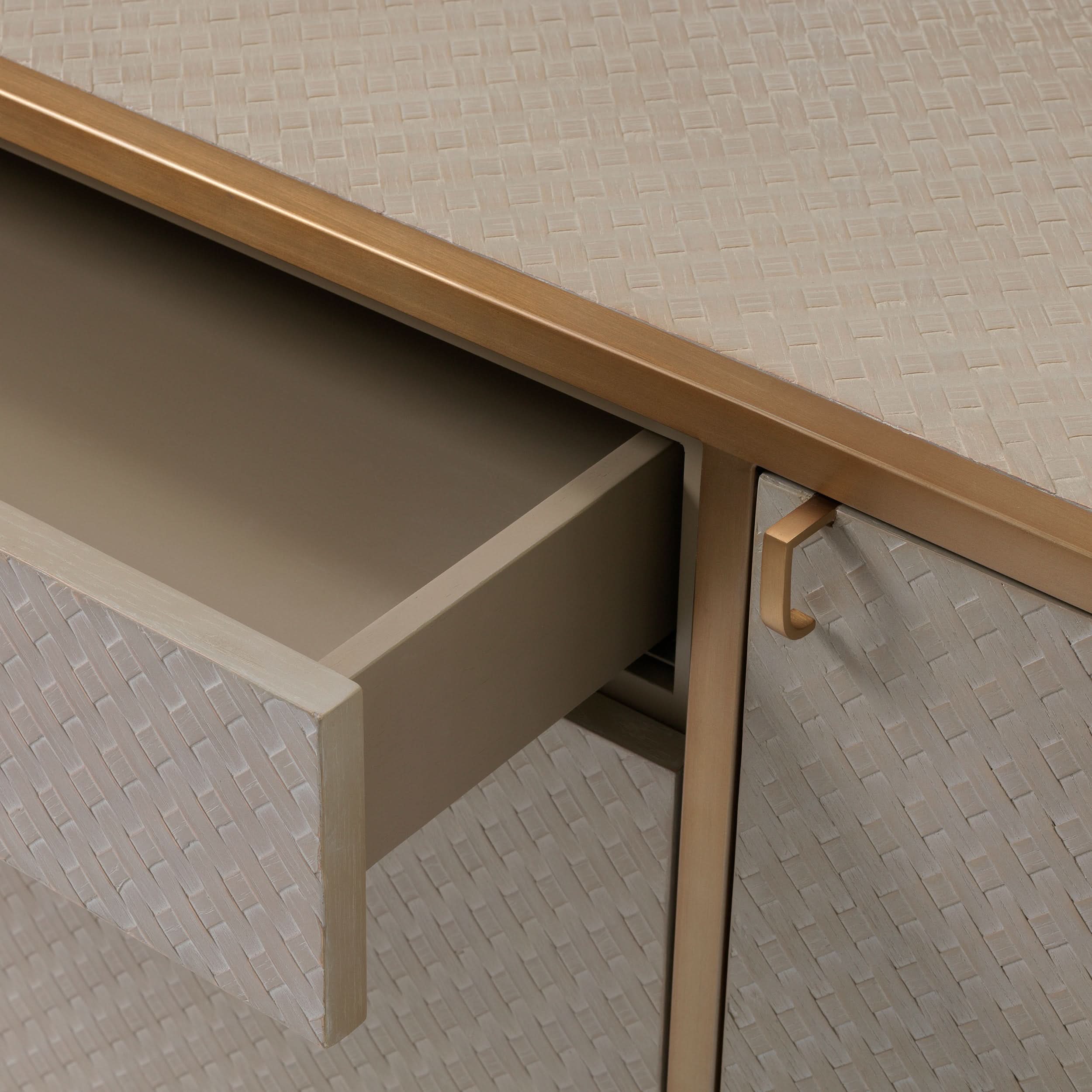 Eichholtz Kommode Napa Valley - Woven Washed Oak Veneer Sideboard Eichholtz