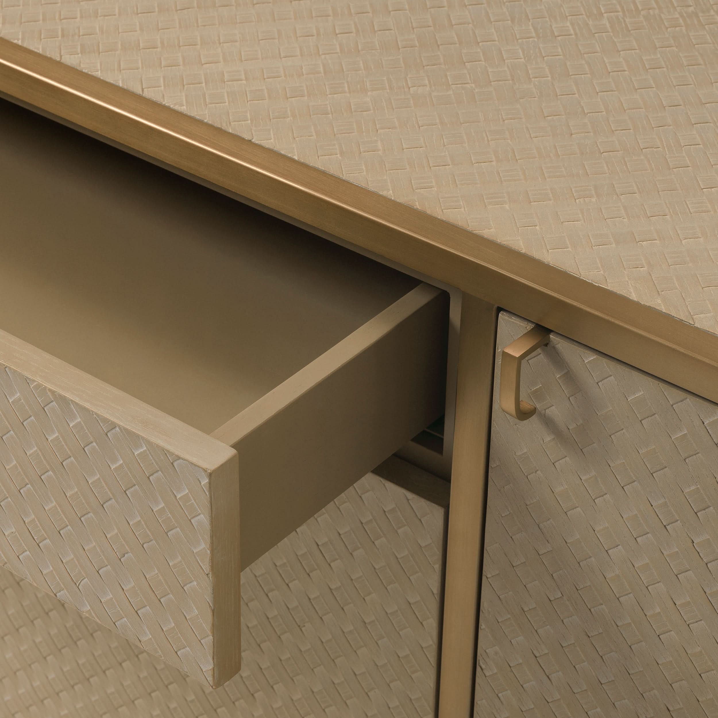 Eichholtz Kommode Napa Valley - Woven Washed Oak Veneer Sideboard Eichholtz