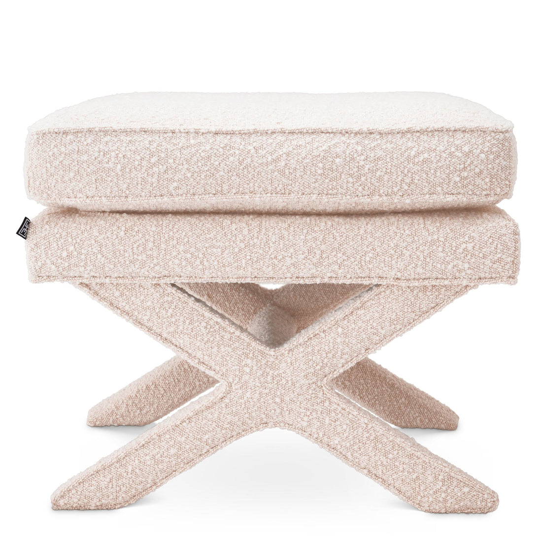 Eichholtz Hocker Cordoba – Bouclé Cream Polsterhocker Eichholtz