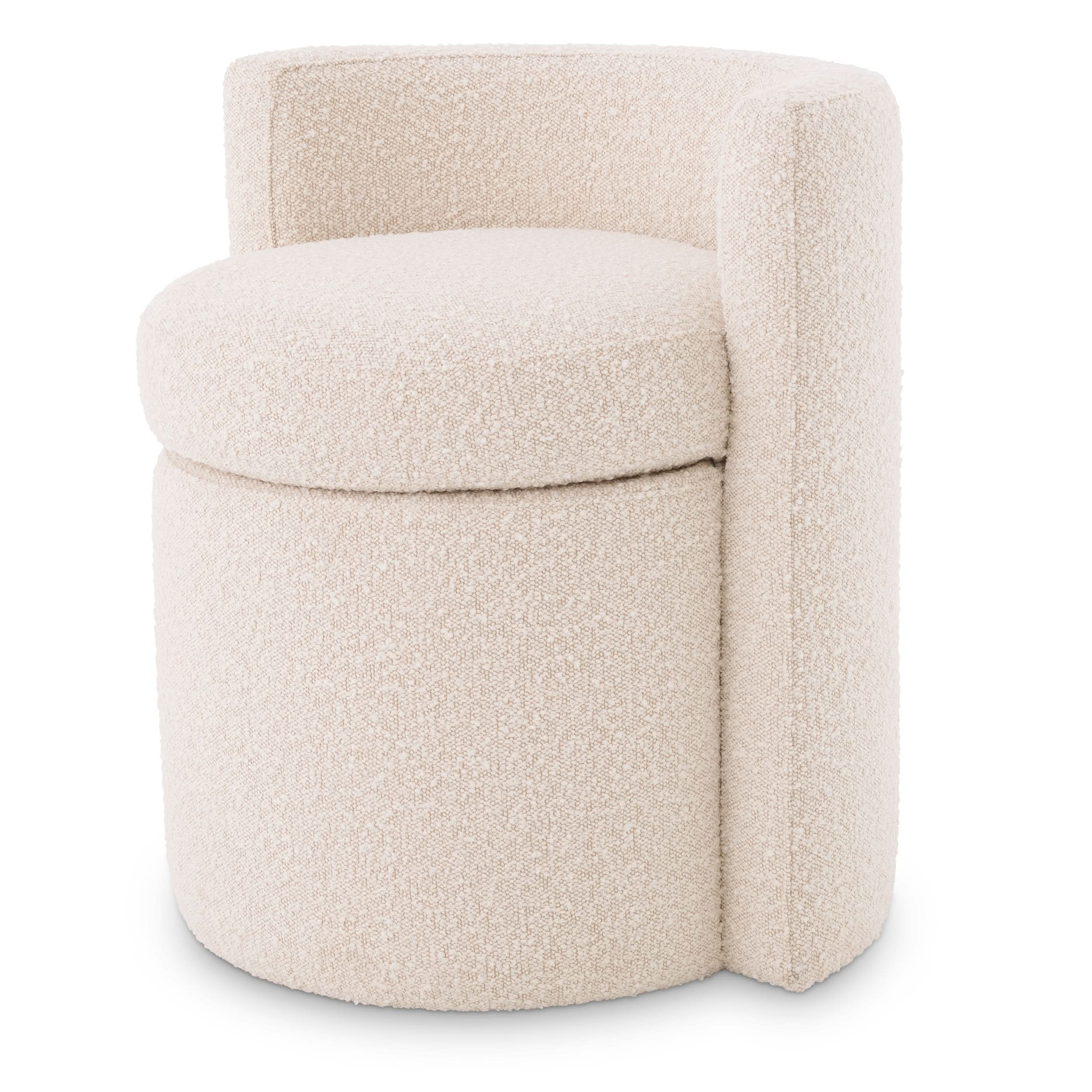 Eichholtz Hocker Arcadia – Bouclé Cream Polsterhocker Eichholtz