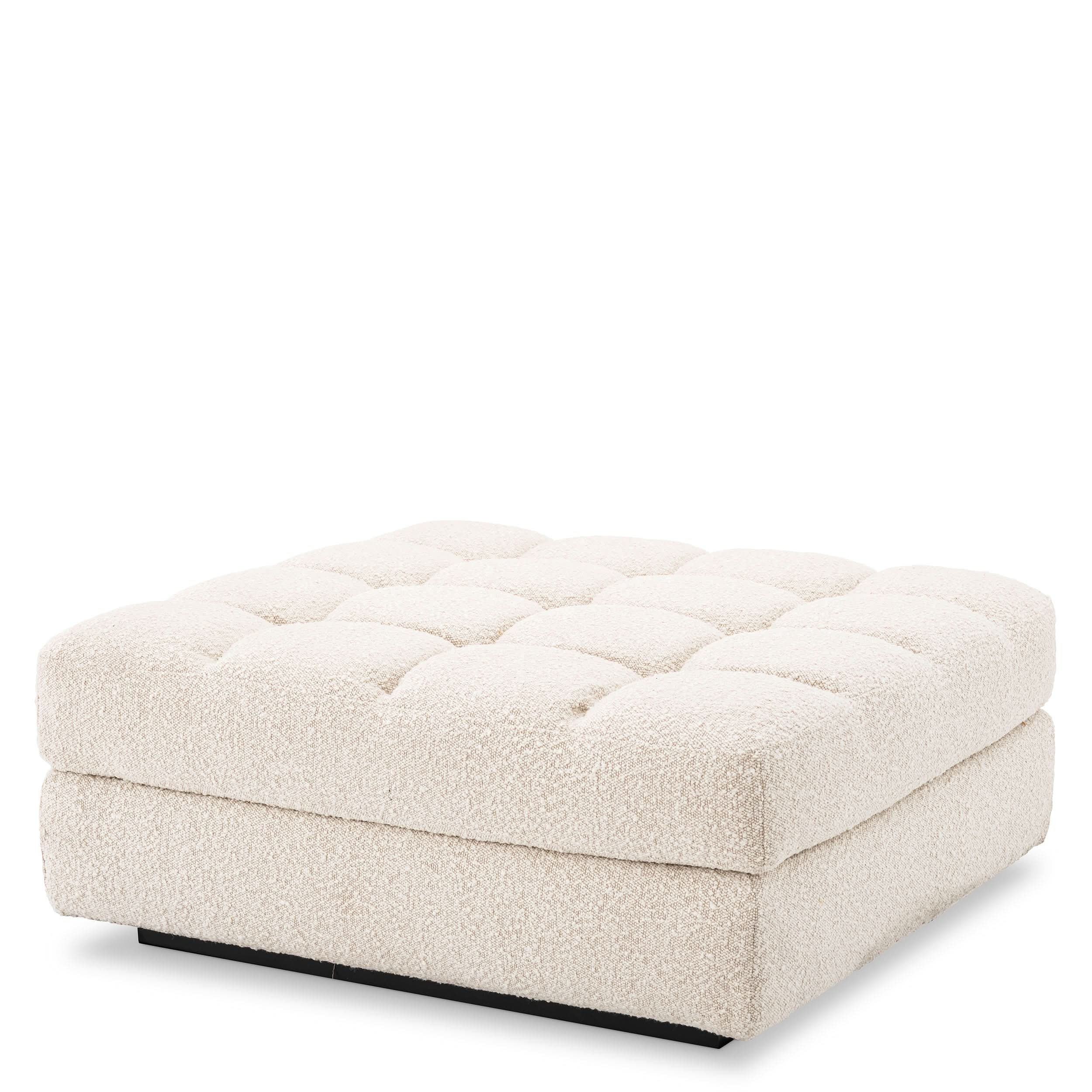 Eichholtz Modulsofa Dean – Hocker – Bouclé Creme Polsterhocker Eichholtz
