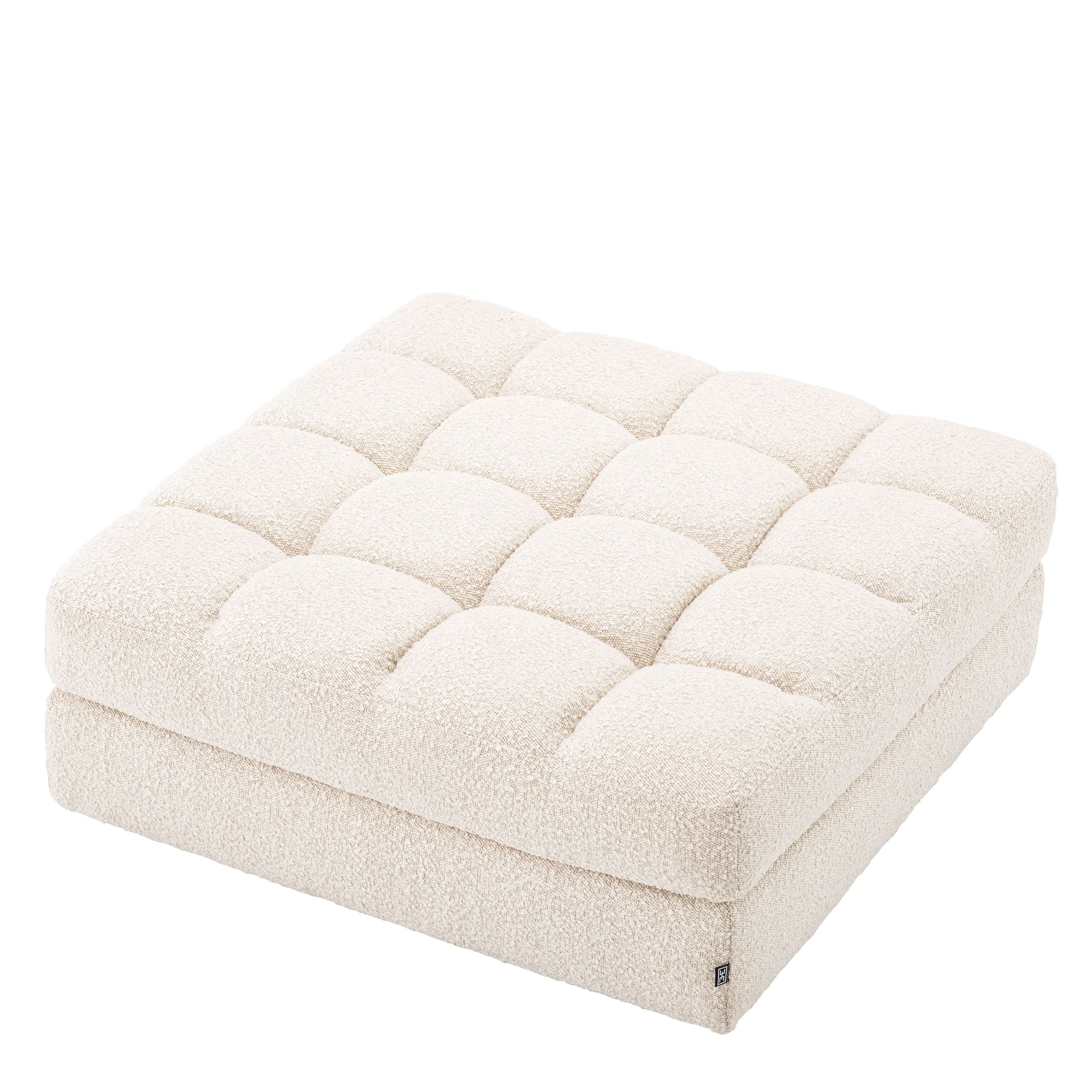 Eichholtz Modulsofa Dean – Hocker – Bouclé Creme Polsterhocker Eichholtz