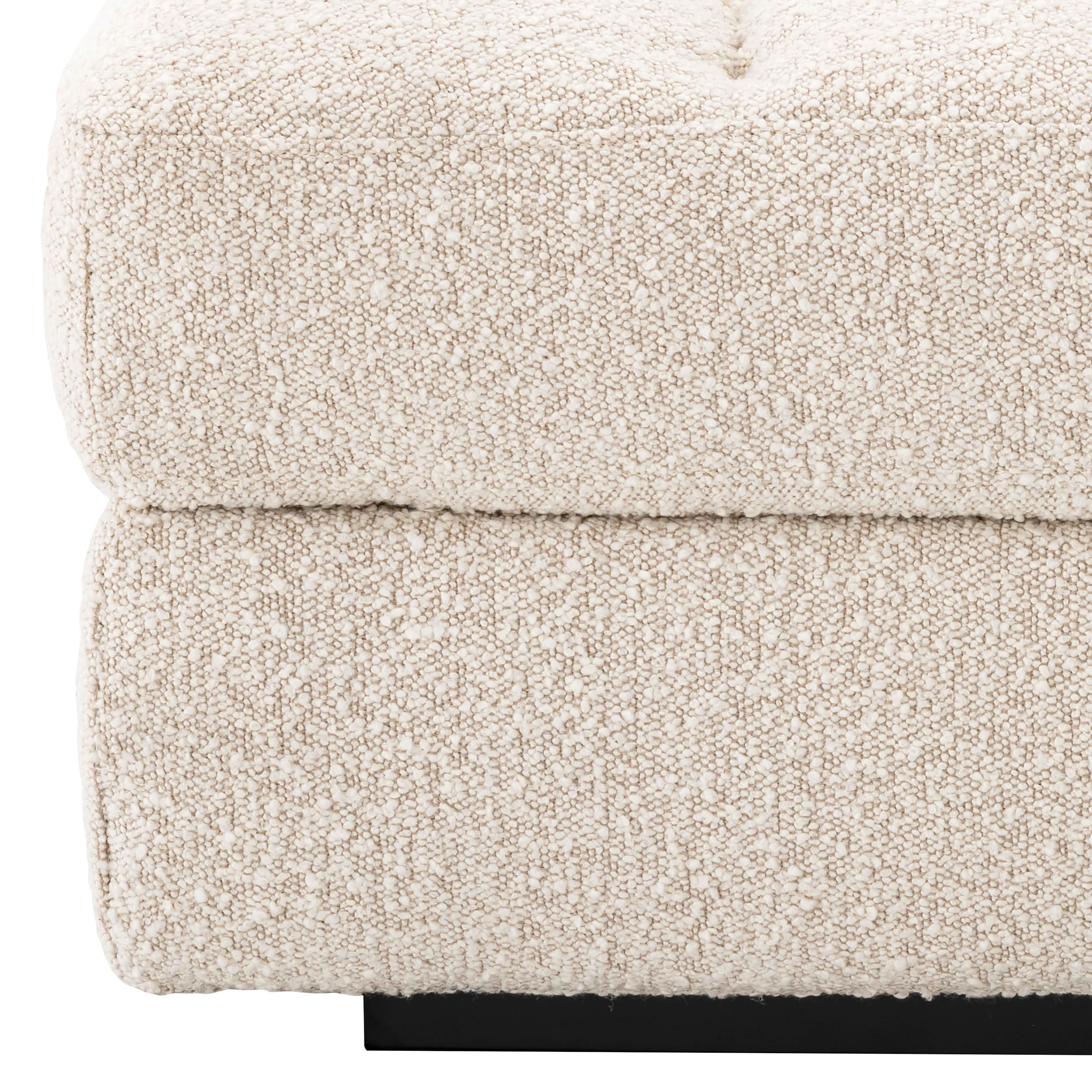 Eichholtz Modulsofa Dean – Hocker – Bouclé Creme Polsterhocker Eichholtz