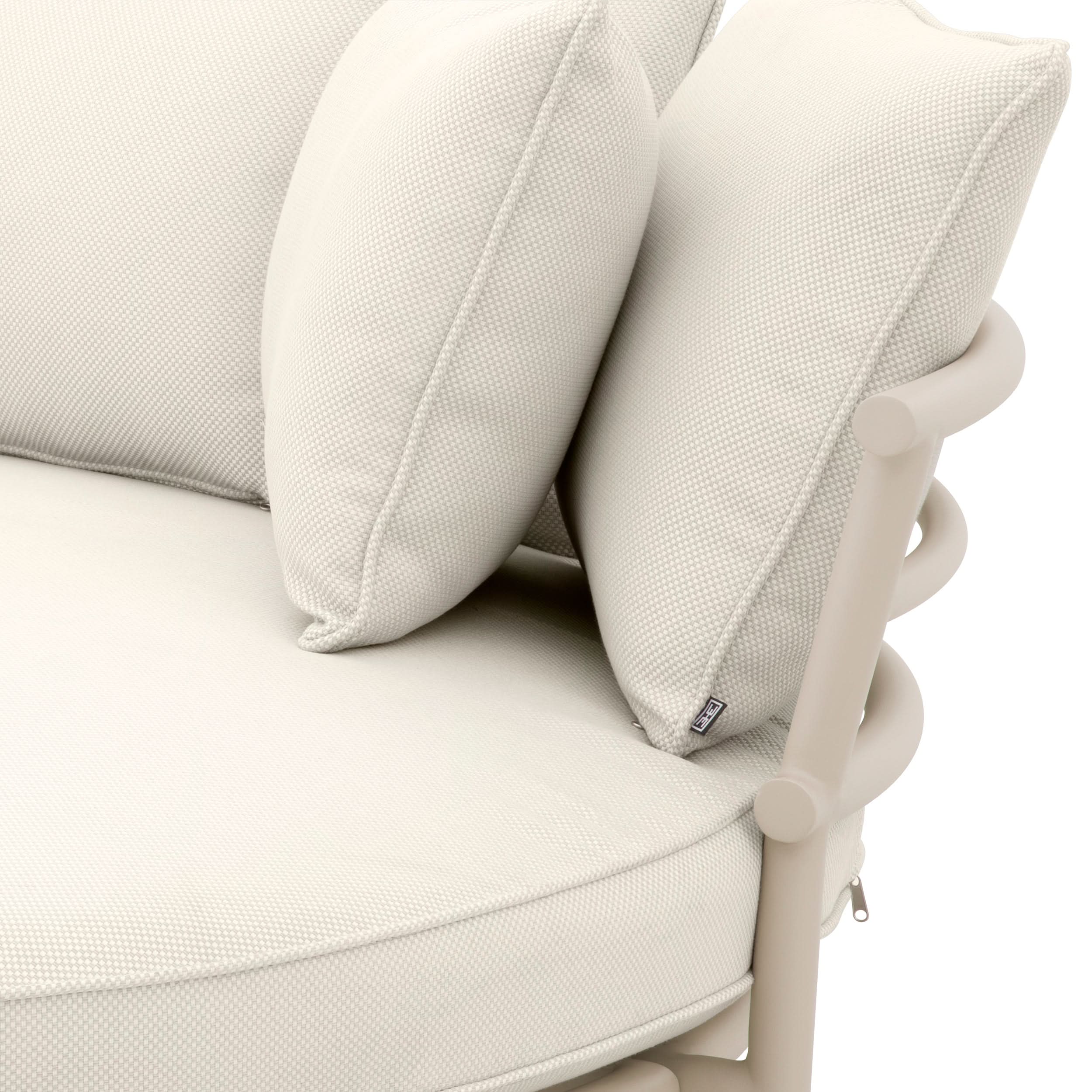 Eichholtz Outdoor Sofa Laguno Round – Sand Finish | Lewis Off-White/Grey Outdoor Daybed Eichholtz