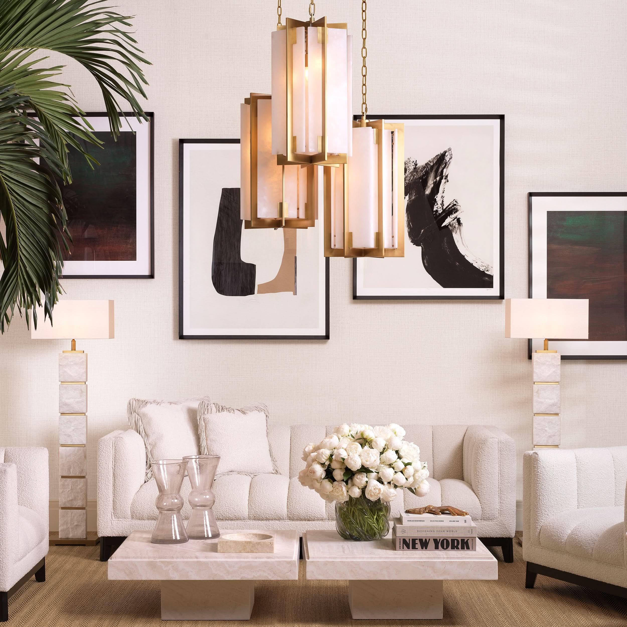 Eichholtz Couchtisch Sartoria – Travertin Couchtisch eckig Eichholtz