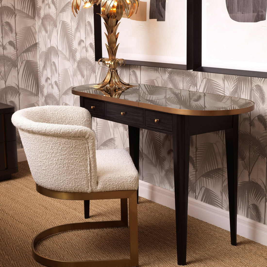 Eichholtz Esszimmerstuhl Bofinger - Bouclé Creme Esszimmerstuhl Eichholtz