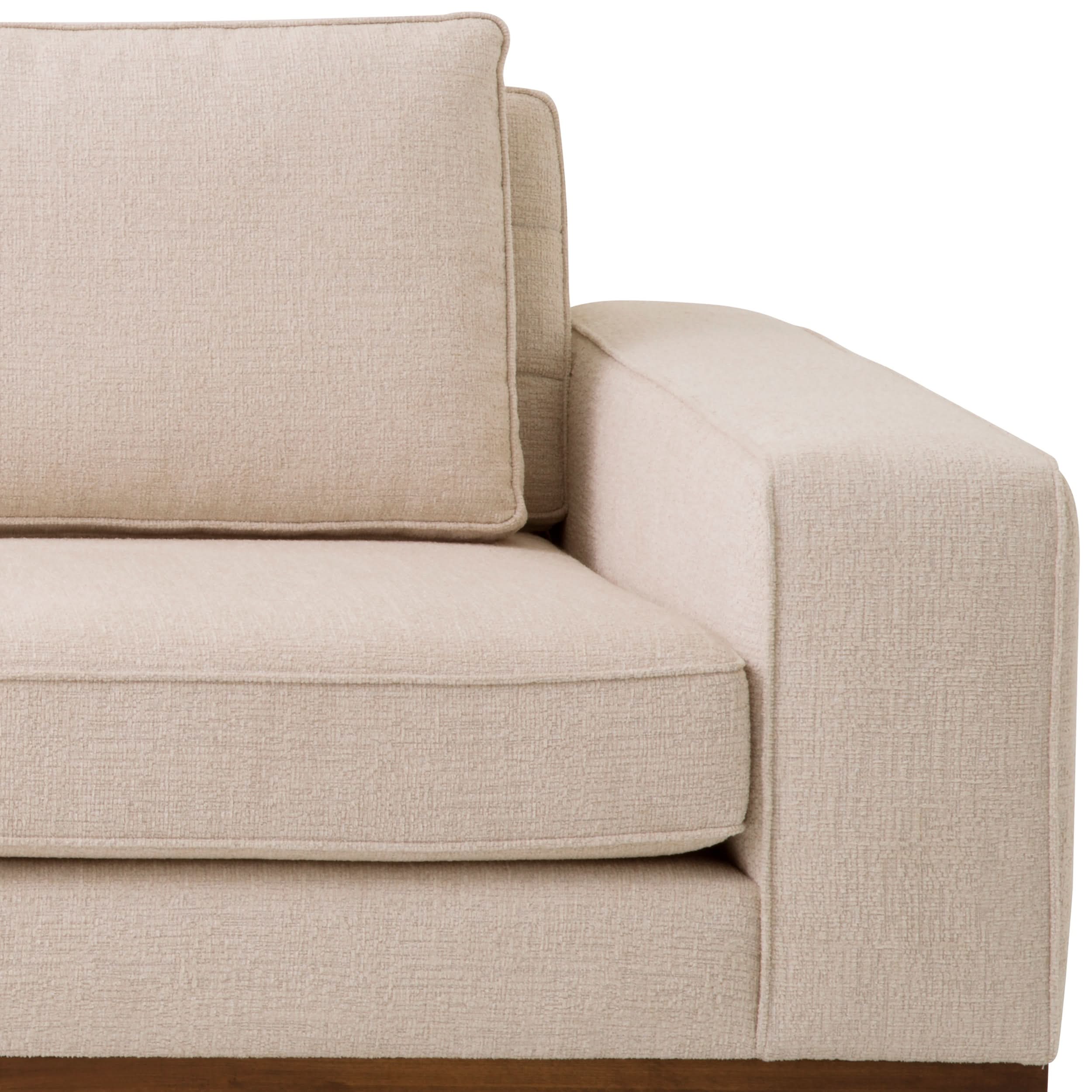Eichholtz Sofa Aurora L – Nuoro Beige mit braunem Gestell 4-Sitzer Sofa Eichholtz