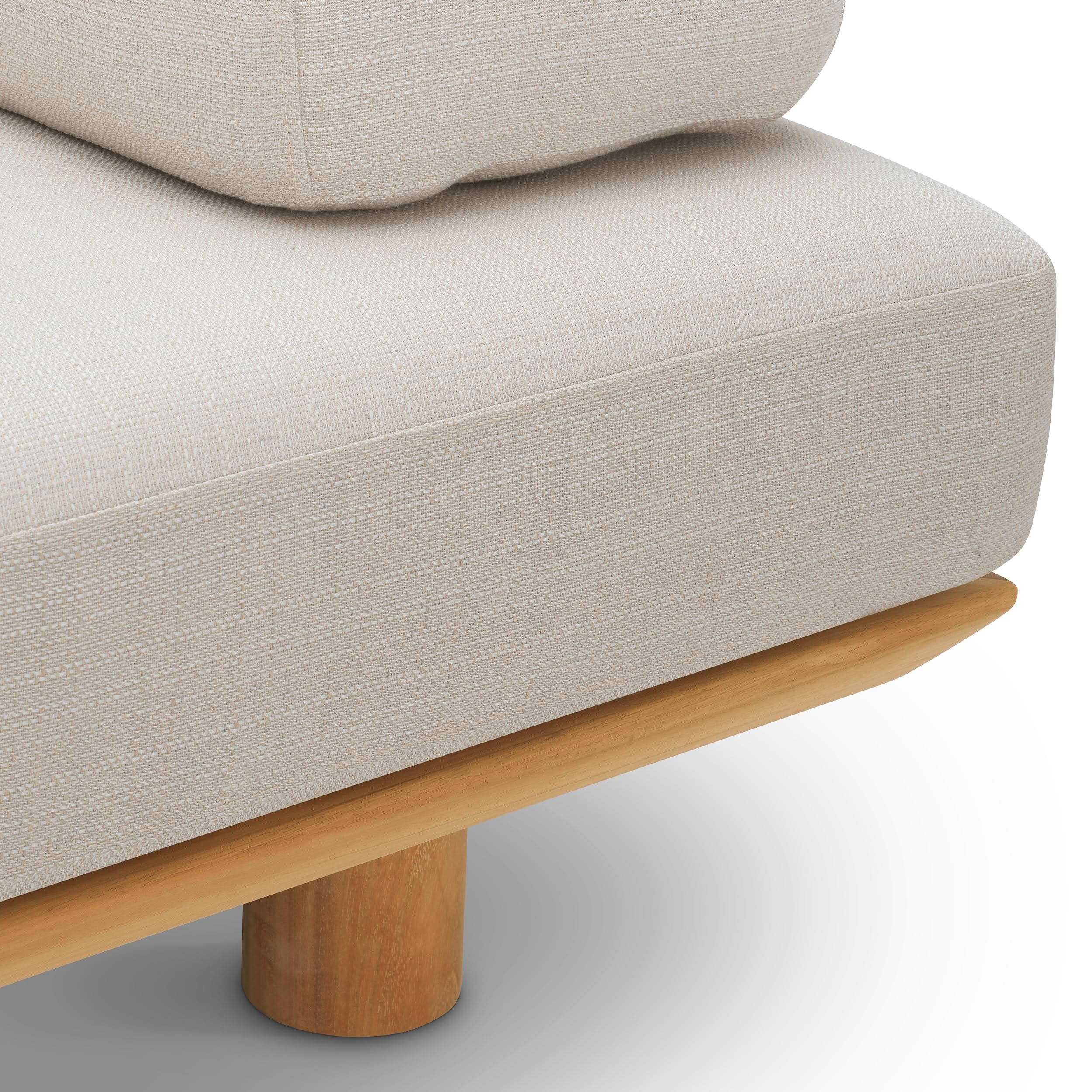 Eichholtz Outdoor Sofa Nomade – Natural Teak | Lucio Sand Outdoor Sofa Eichholtz