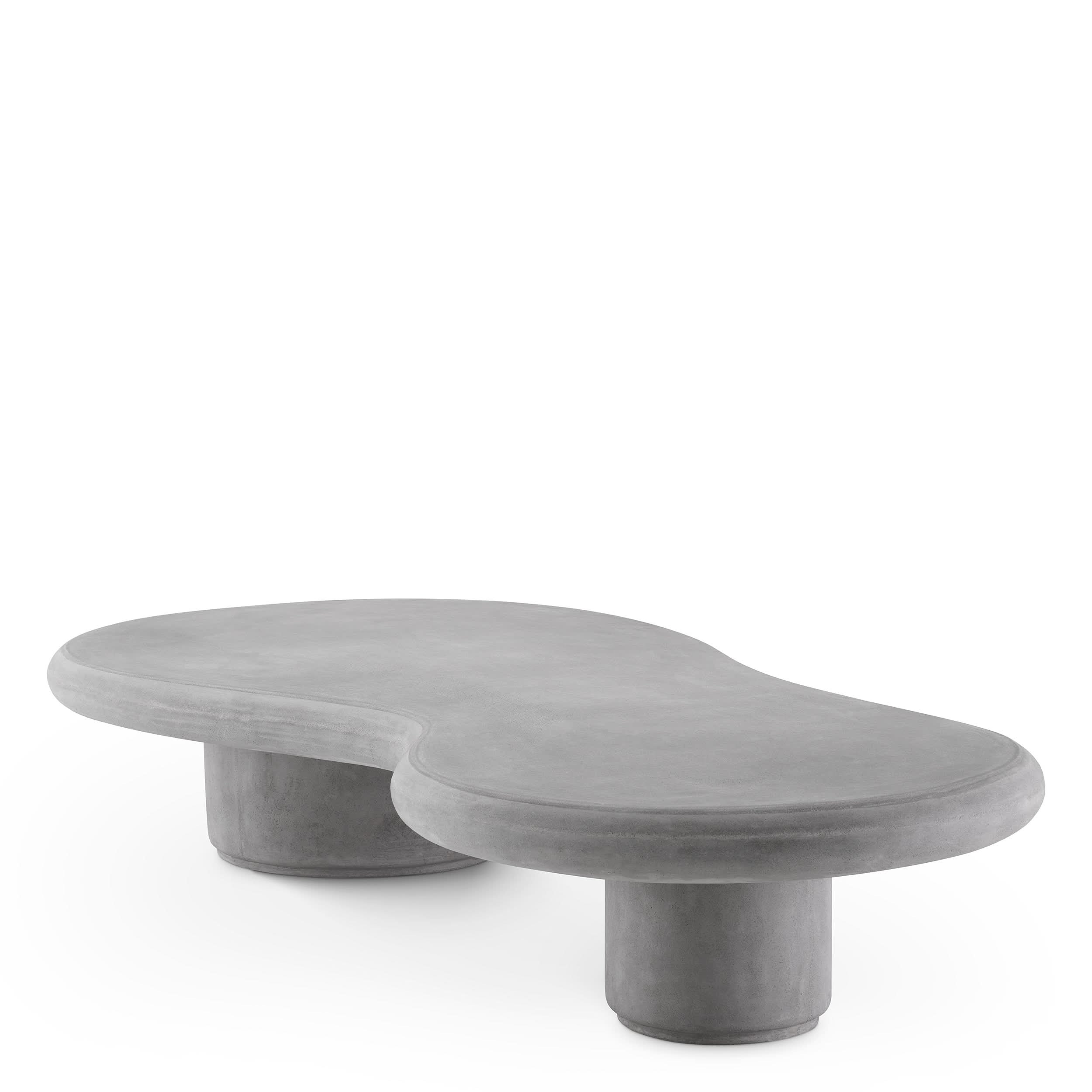 Eichholtz Outdoor Couchtisch Erato – GFRC Grau | Organische Form | Indoor & Outdoor Outdoor Couchtisch asymetrisch Eichholtz