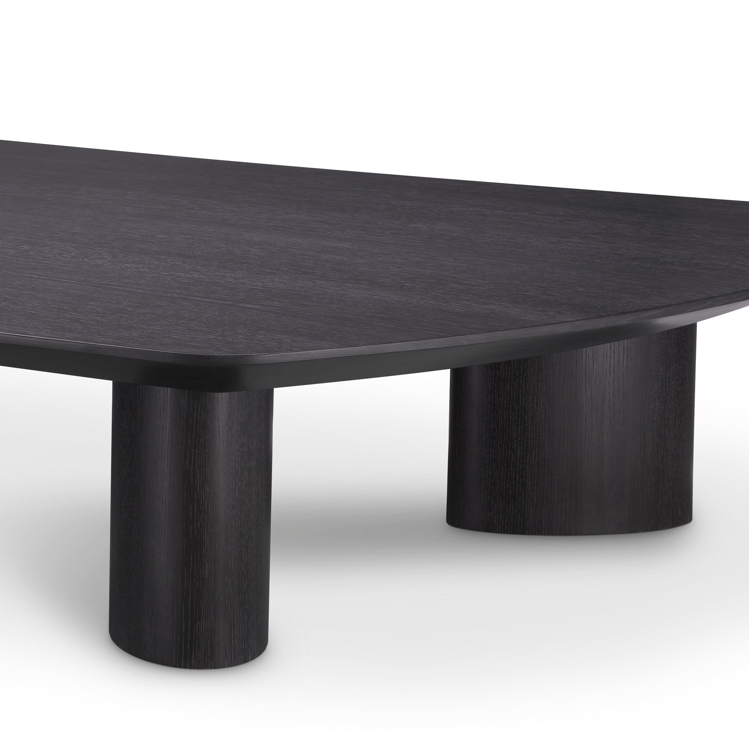 Eichholtz Couchtisch Bergman – Eichenfurnier Anthrazitgrau | Freiform | Low Profile Couchtisch eckig Eichholtz