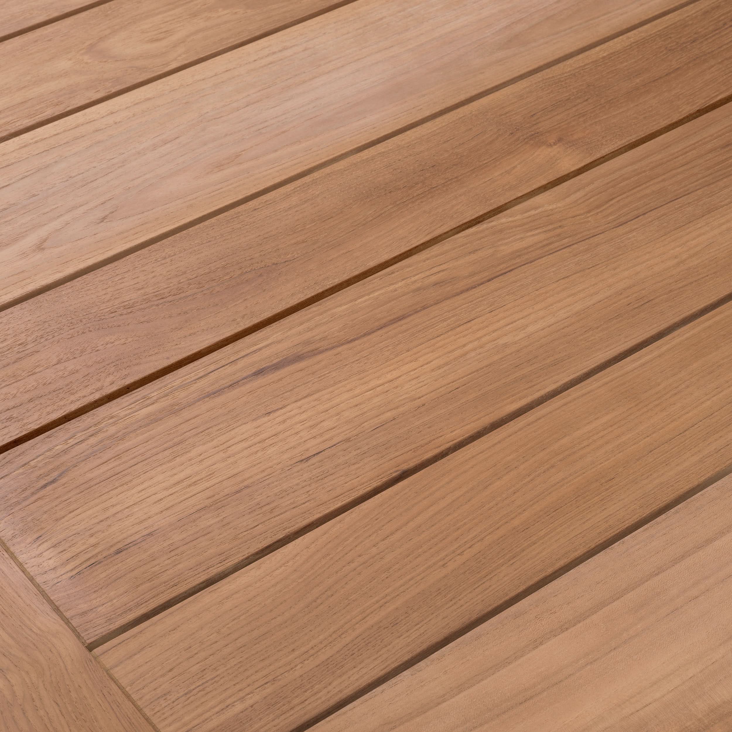 Eichholtz Outdoor Esstisch Glover – Naturbelassenes Teakholz Outdoor Esstisch eckig Eichholtz