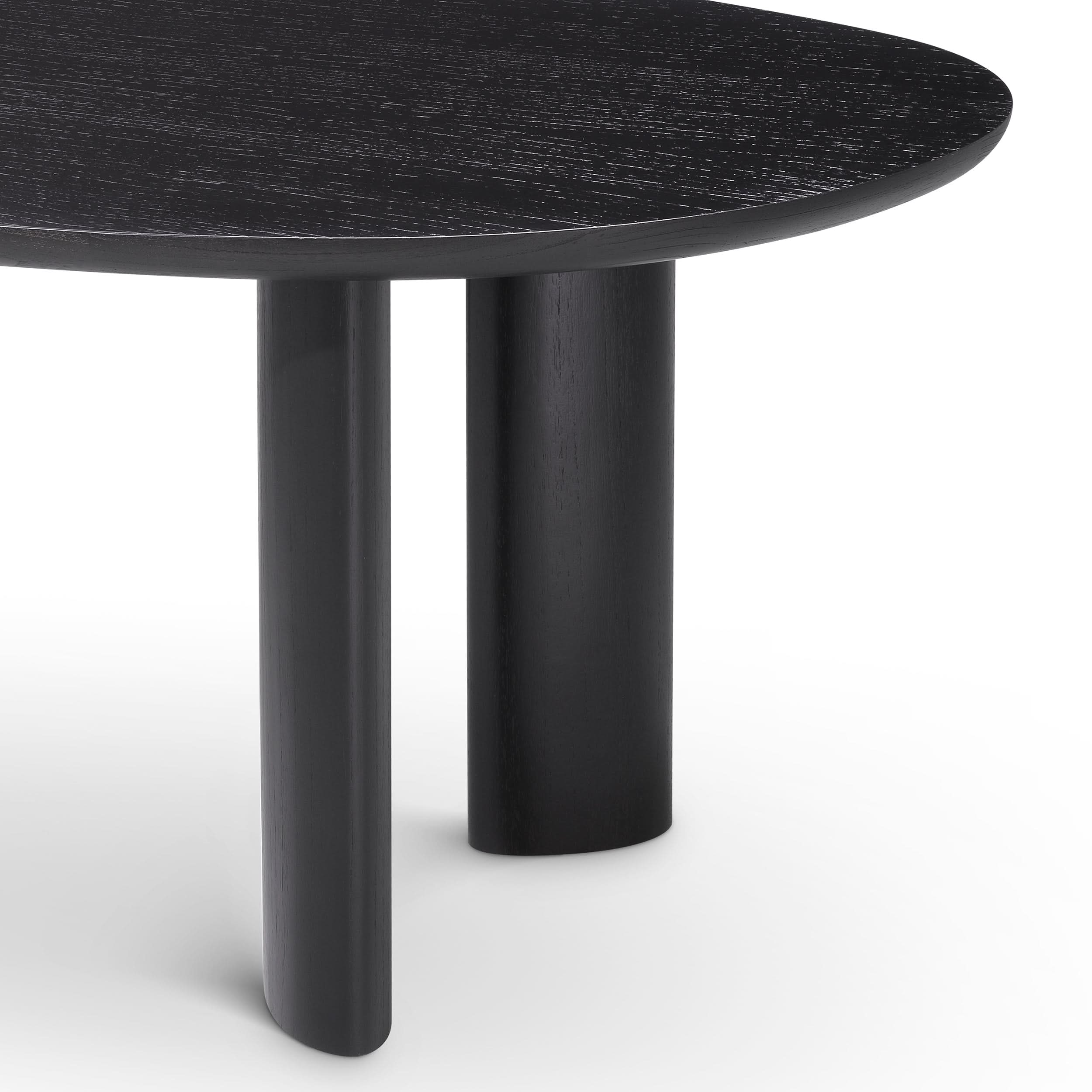 Eichholtz Esstisch Lindner – Schwarzes Furnier | Organische Form | Elliptische Beine Esstisch oval Eichholtz
