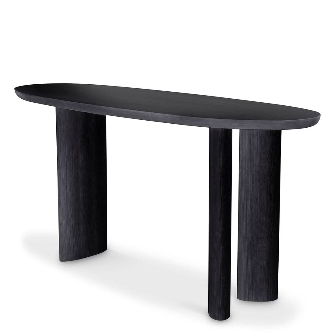 Eichholtz Konsolentisch Lindner – Schwarzes Furnier | Organische Form | Elliptische Beine Konsolentisch Eichholtz