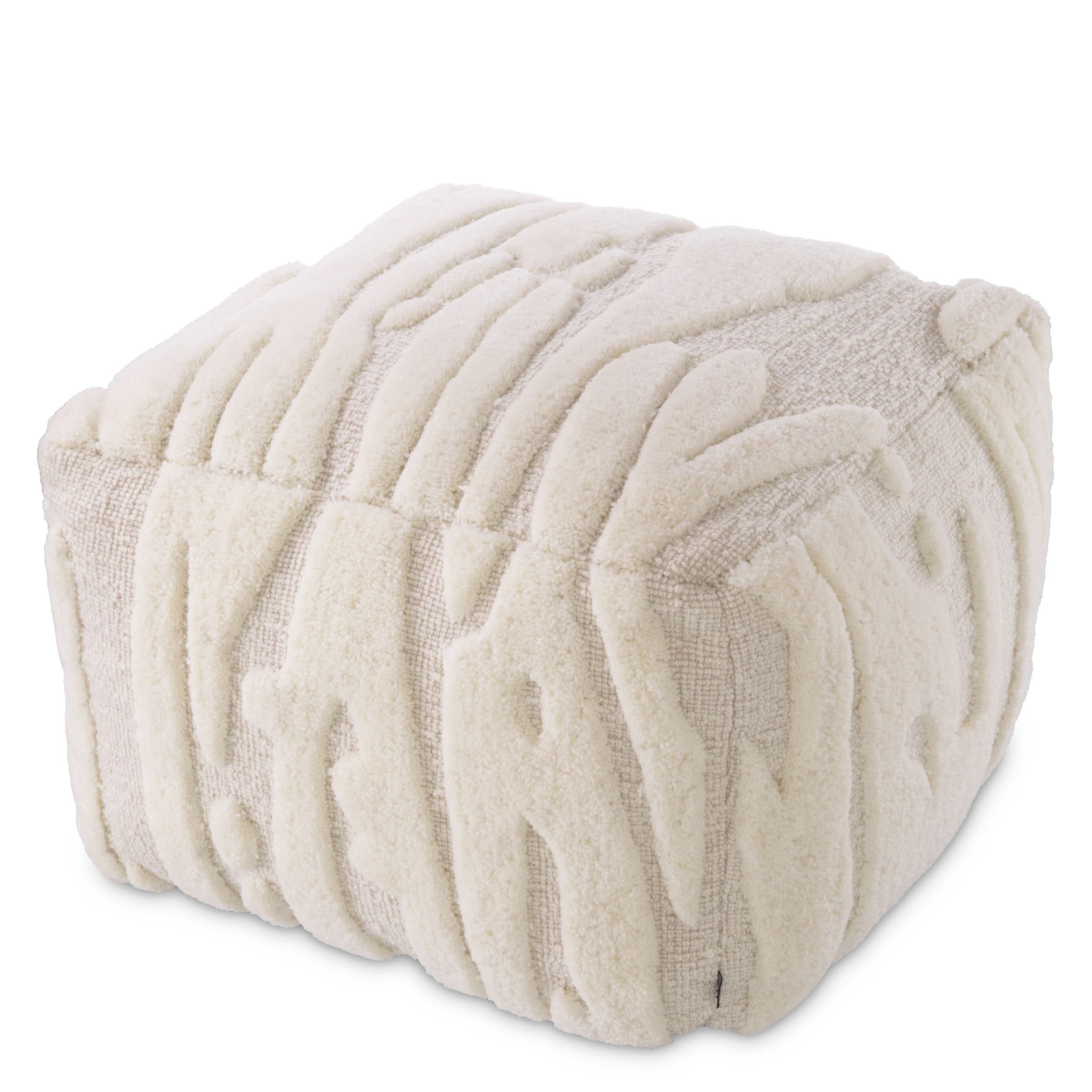 Eichholtz Hocker Zenon – Ivory Polsterhocker Eichholtz