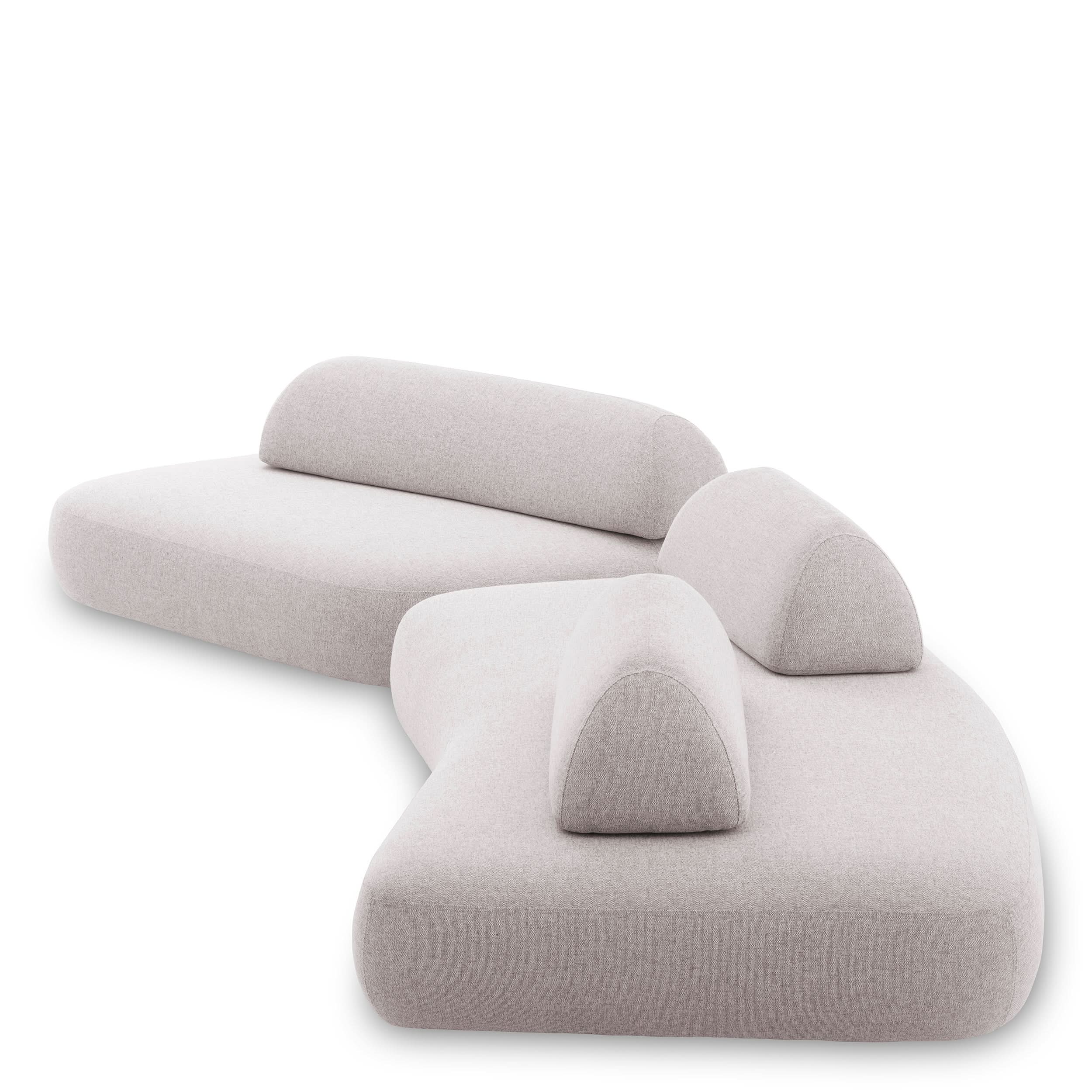 Eichholtz Outdoor Sofa Residenza – Mauritius Hellgrau | Schwarzes Gestell Outdoor Sofa Eichholtz