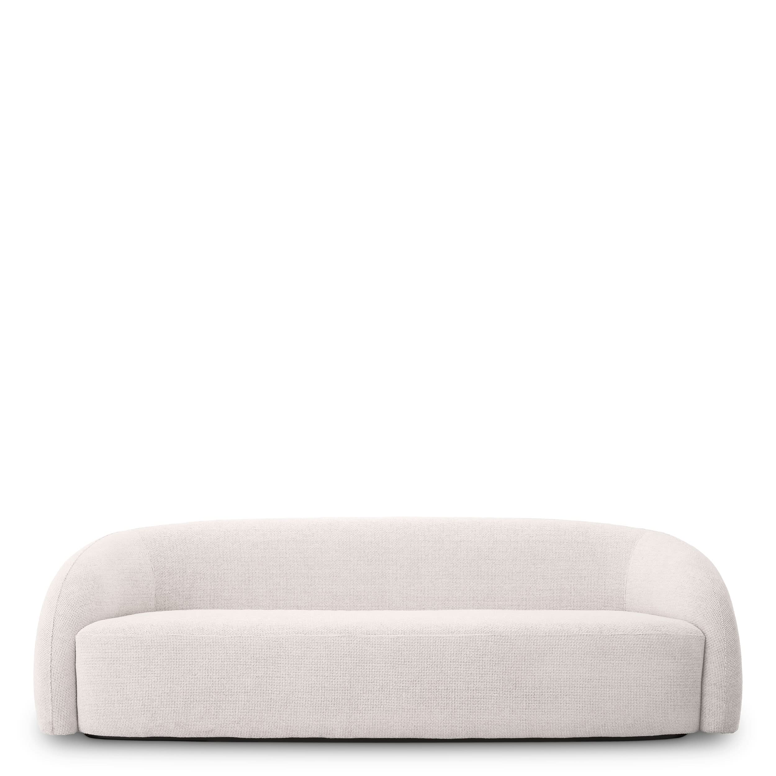 Eichholtz Sofa Novelle – Lyssa Off-White | Schwarzer Sockel 3-Sitzer Sofa Eichholtz