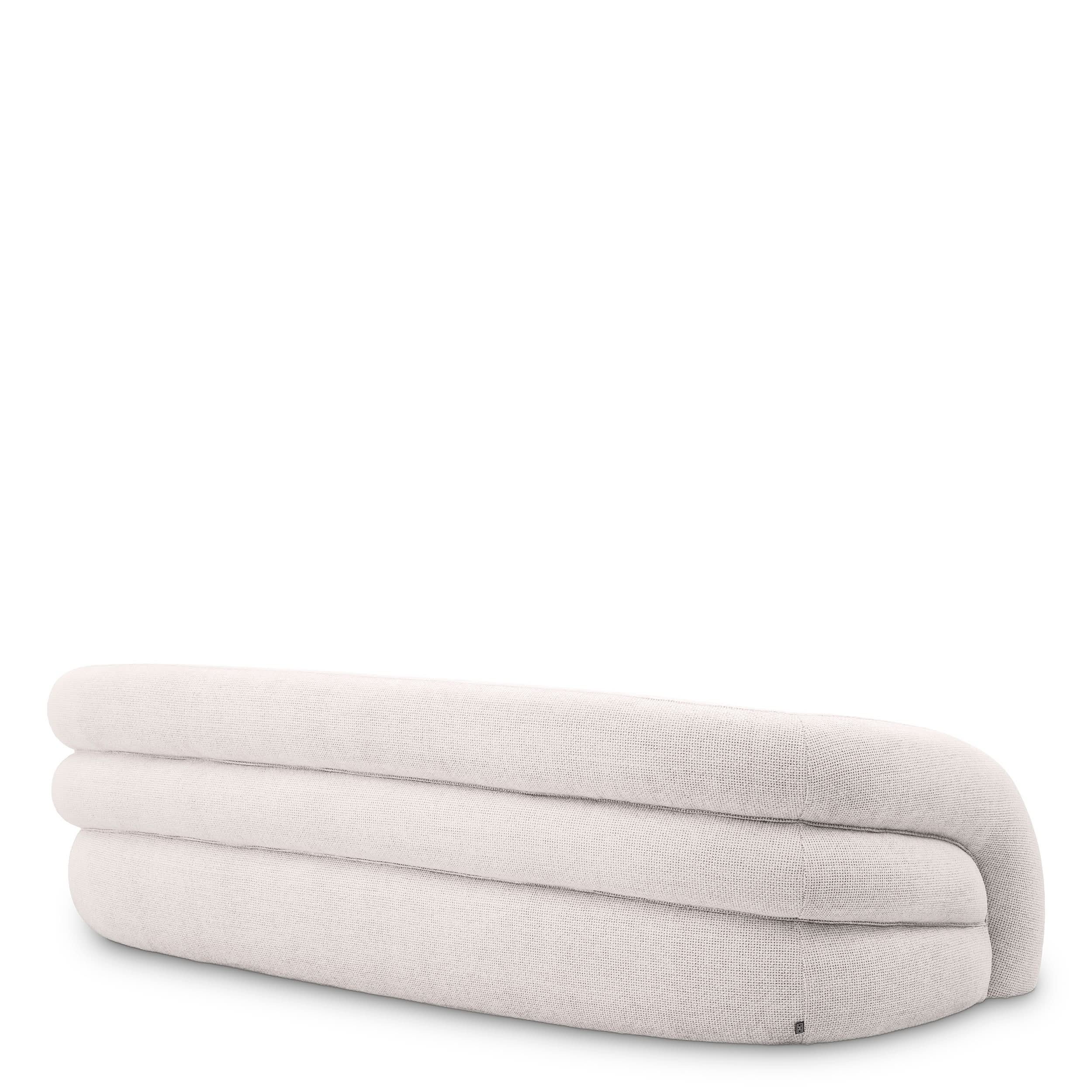 Eichholtz Sofa Novelle – Lyssa Off-White | Schwarzer Sockel 3-Sitzer Sofa Eichholtz