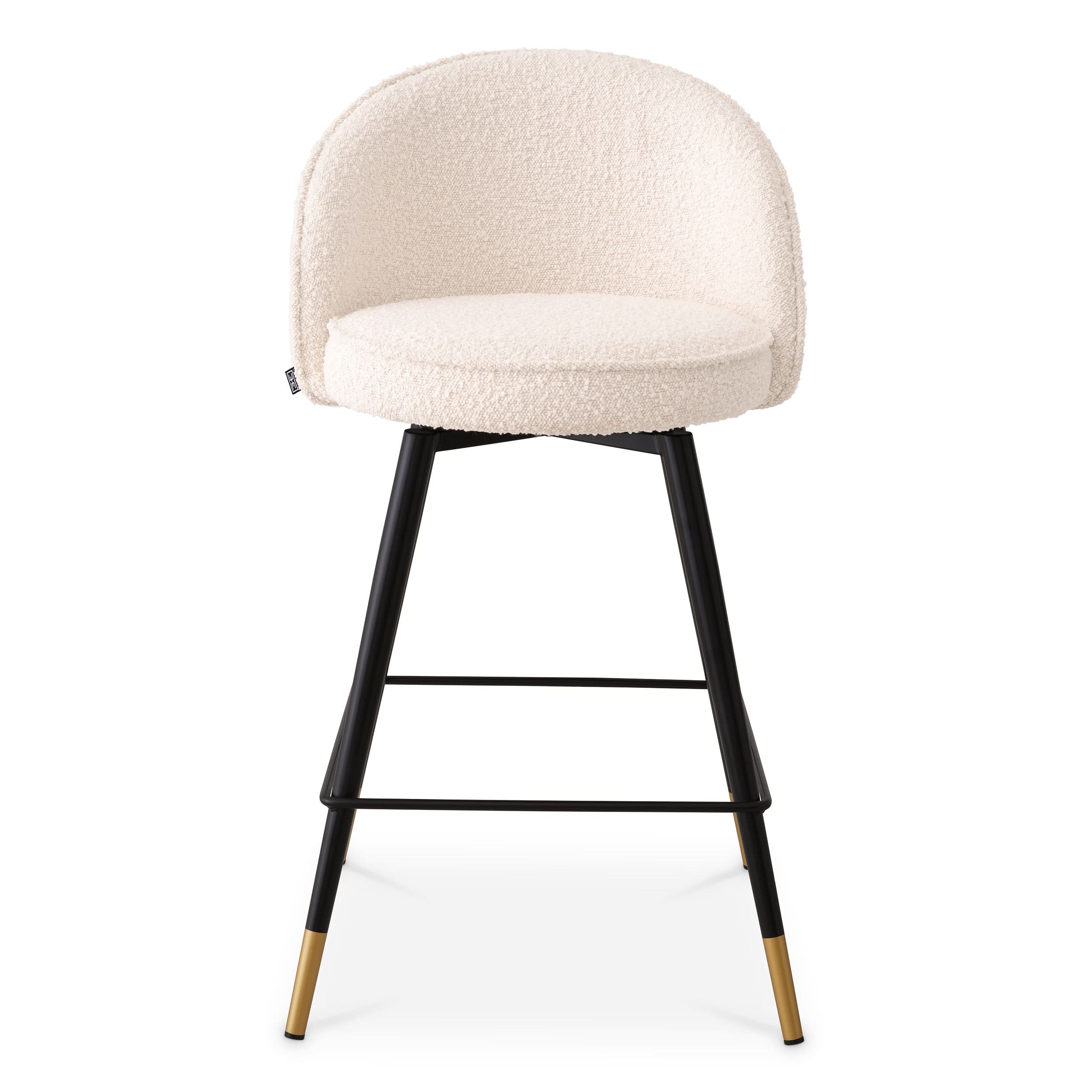 Eichholtz Tresenhocker Cooper Bouclé Cream – 2er-Set 2er-Set Barstühle Eichholtz