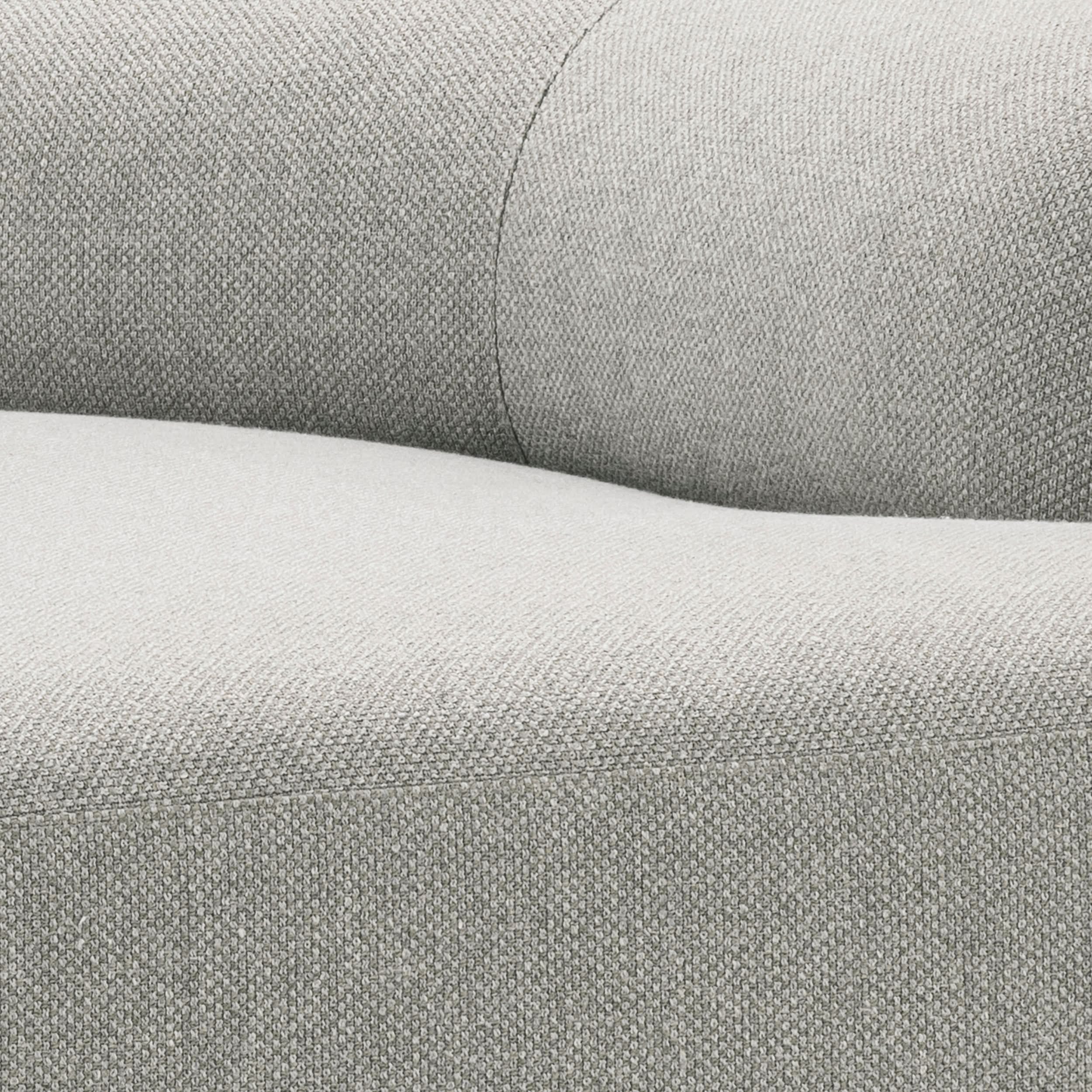 Eichholtz Sofa Taraval – Rêve Grey | Schwarze Holzbase | Organische Form 4-Sitzer Sofa Eichholtz