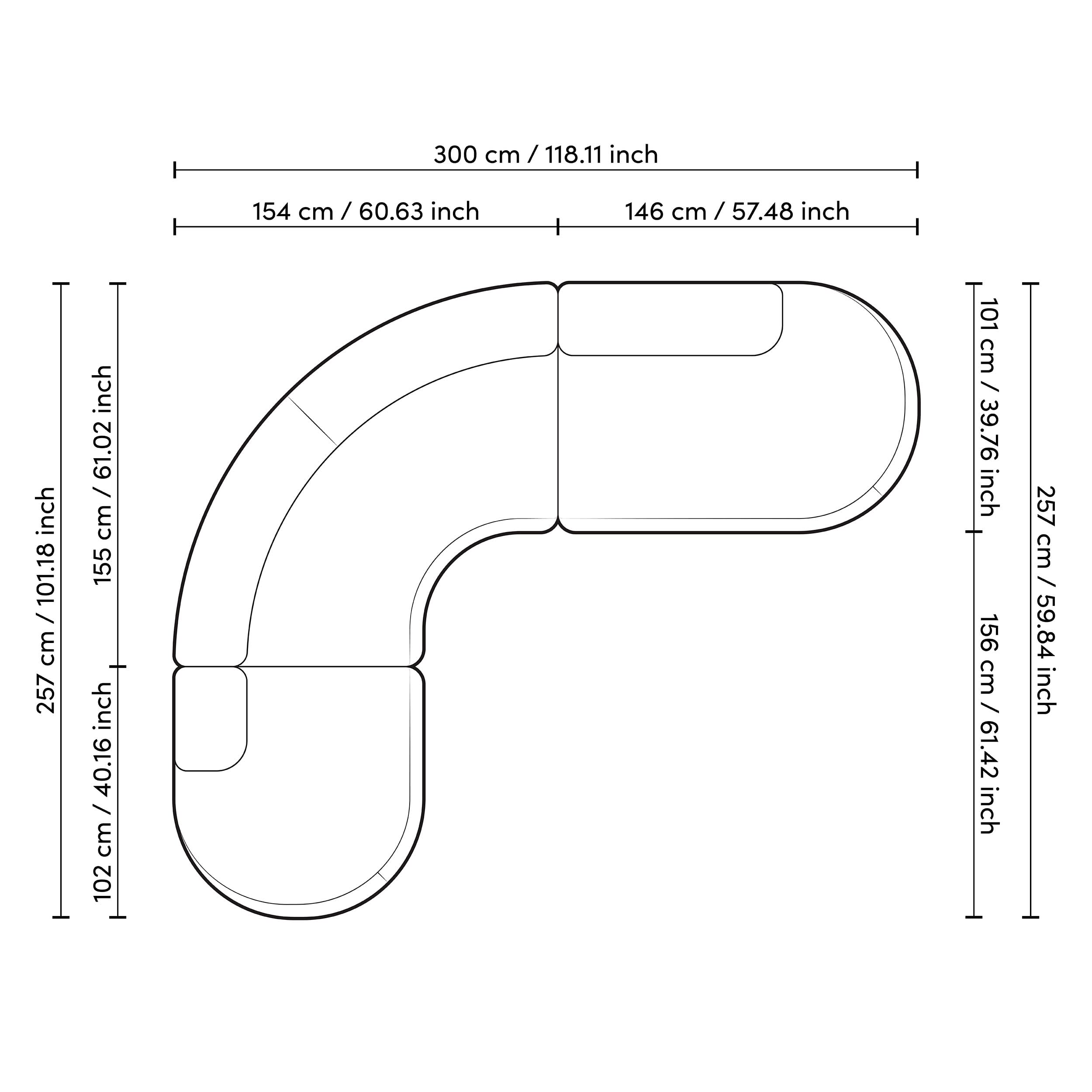 Eichholtz – Sofa Björn L Sofa rund Eichholtz
