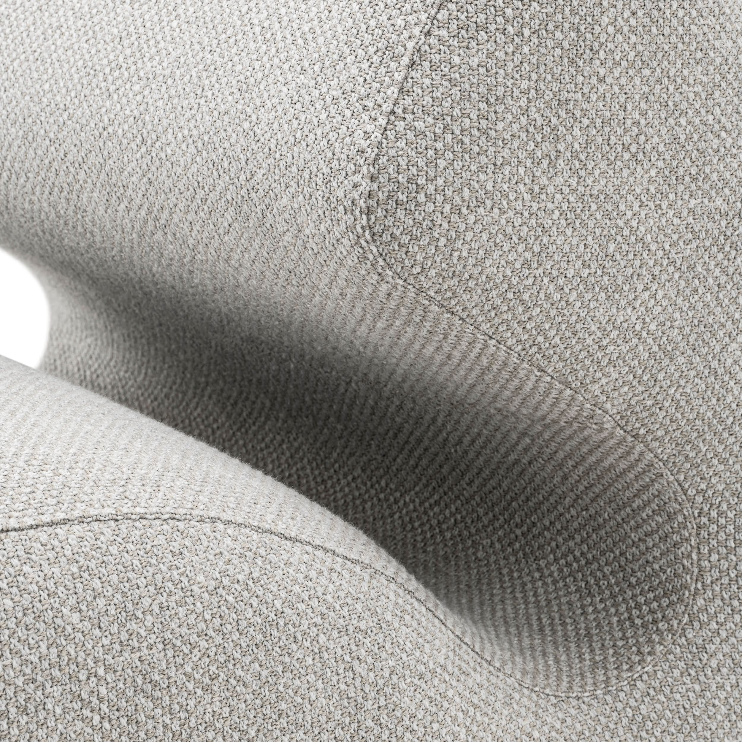 Eichholtz Sessel Sansome – Rêve Grey | Gestell in gebürstetem Messing Polstersessel Eichholtz